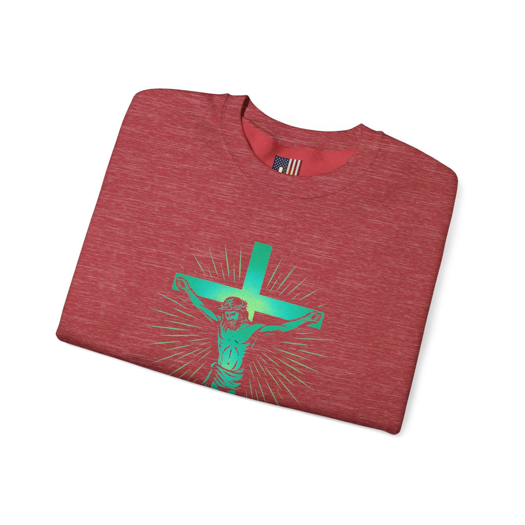 Unashamed Sweatshirt – Romans 1:16 Crucifixion Christian Sweatshirt for Bold Unwavering Faith Printify
