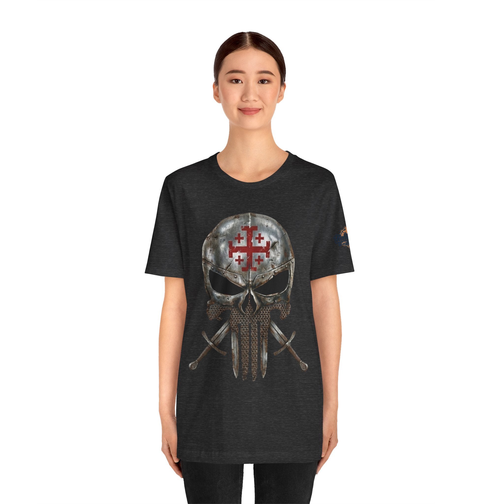 Crusader Knight Christian Skull T-shirt - Warrior Armor of God T-shirt Printify
