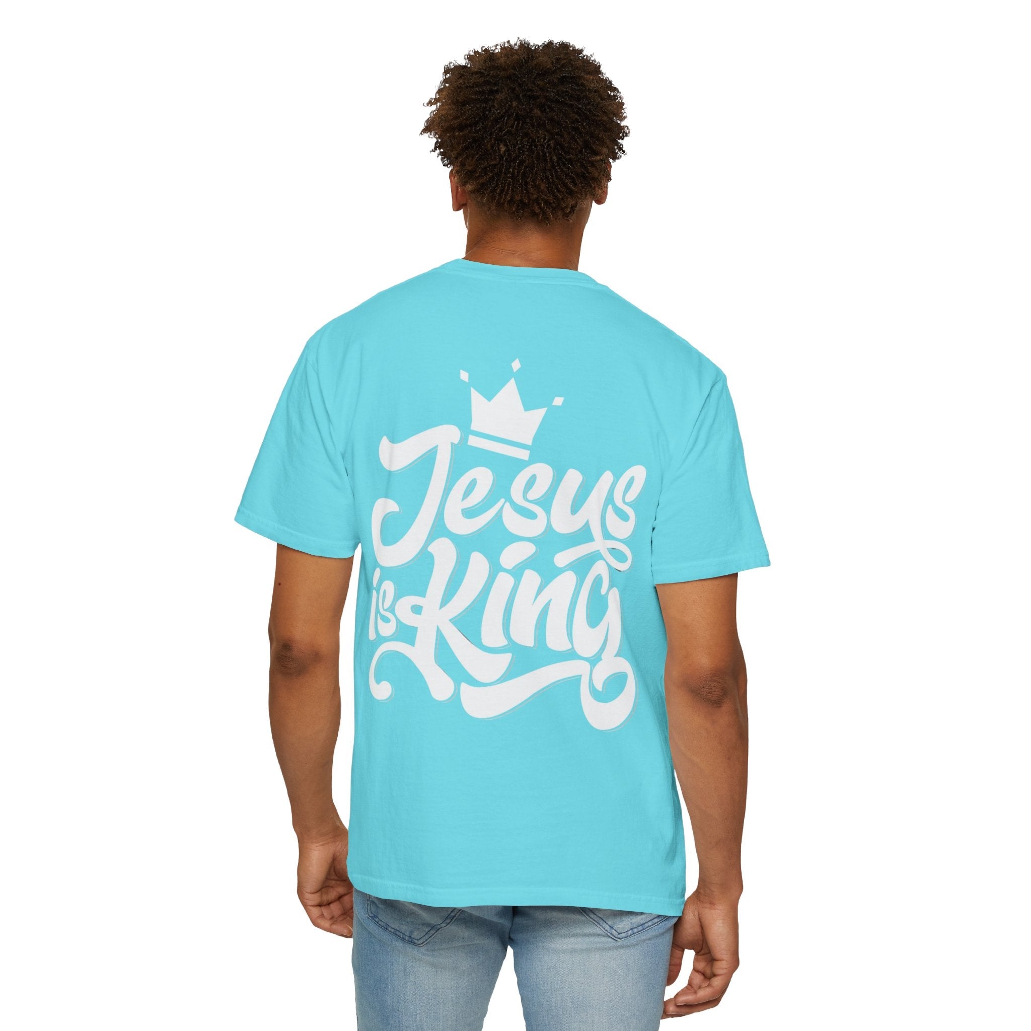 Jesus is King T-Shirt – Bold Christian Faith Tee with Crown & Cross for Eternal Reign Printify