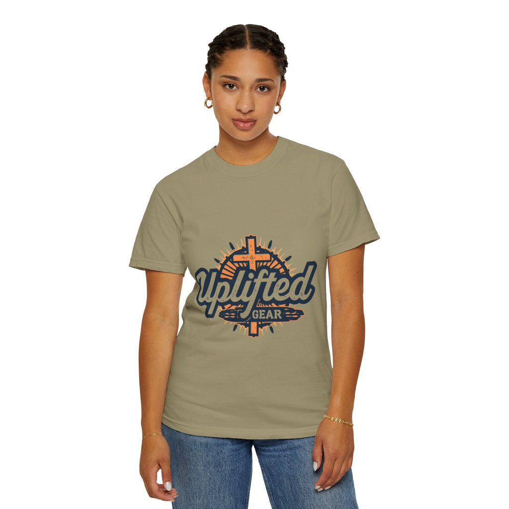 Uplifted Gear Christian T-Shirt – Bold Logo Faith Tee for Inspired Living Printify