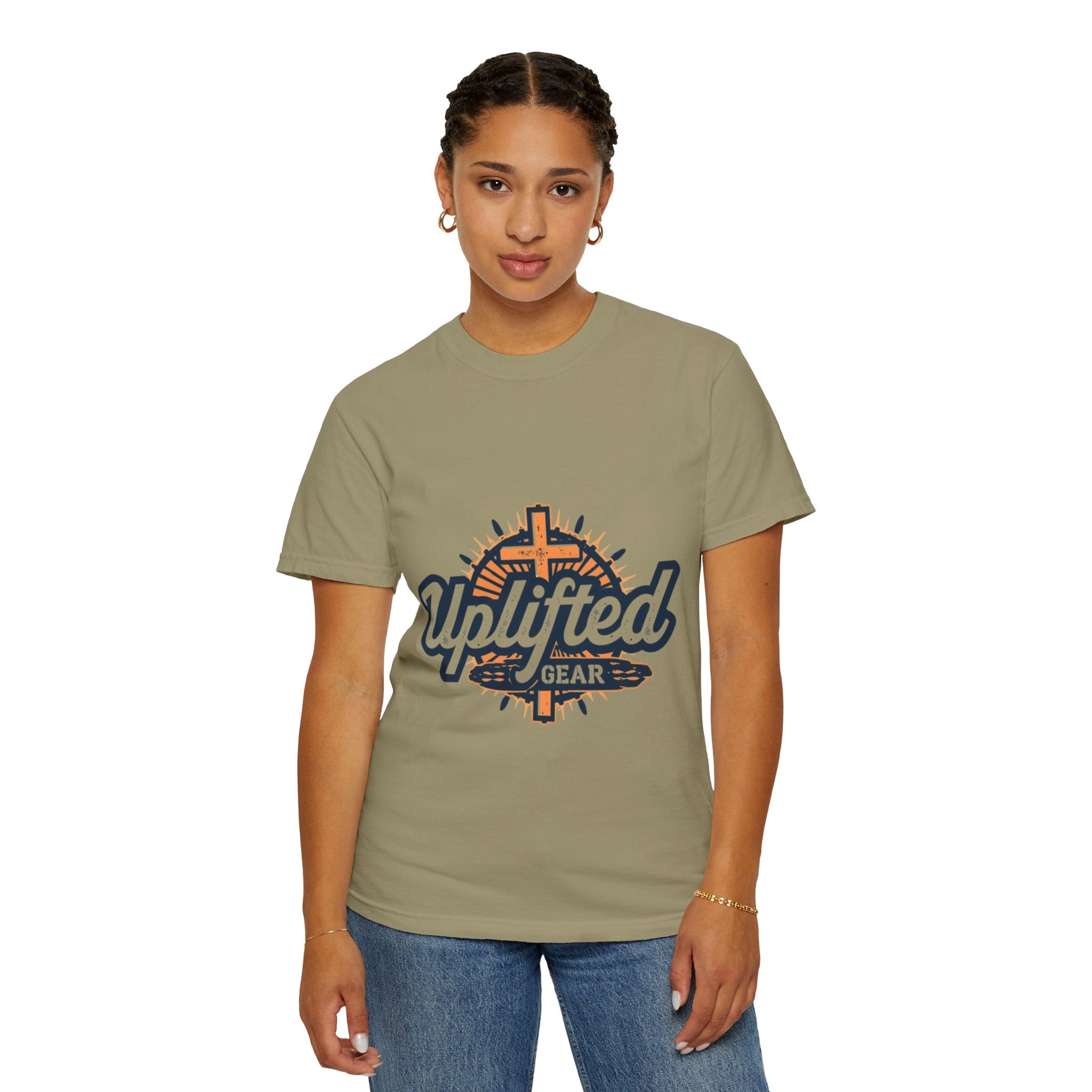 Uplifted Gear Christian T-Shirt – Bold Logo Faith Tee for Inspired Living Printify