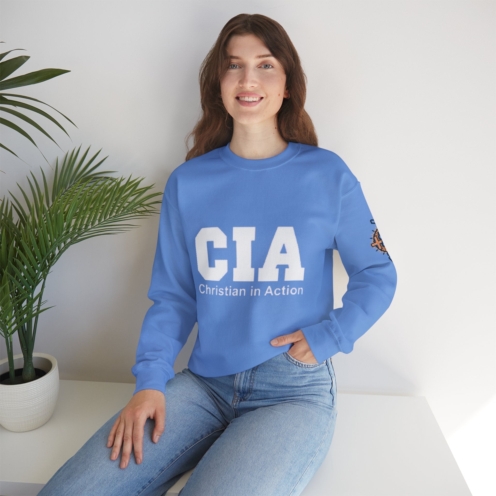 CIA Christian in Action Sweatshirt - Funny Faith Parody Sweatshirt - Mission Ready Apparel Printify