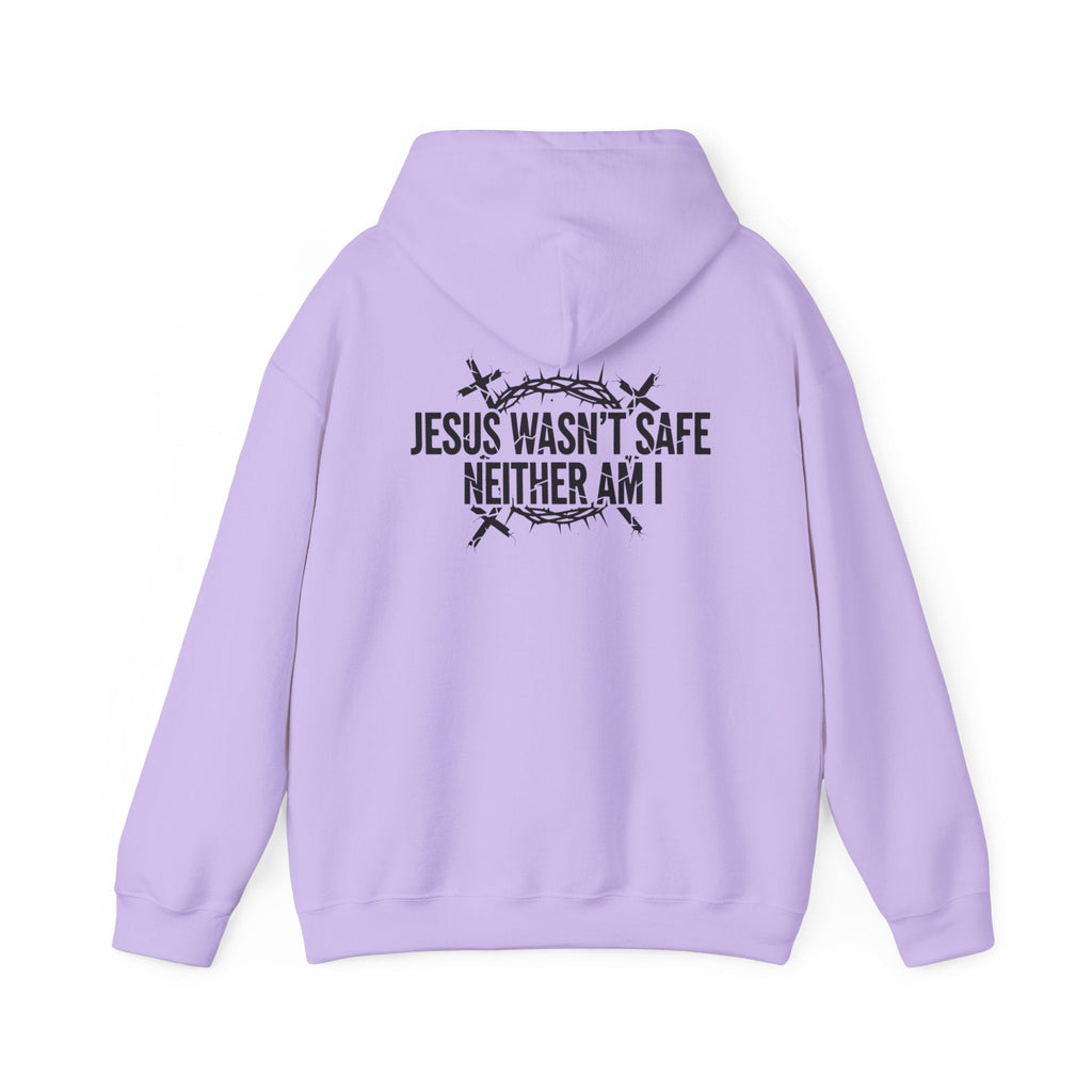 ⚡ Jesus Wasn’t Safe – Neither Am I | Bold Christian Hoodie | Storm-Walking Faith Tee | Minimalist Black & White Design | Uplifted Gear Printify