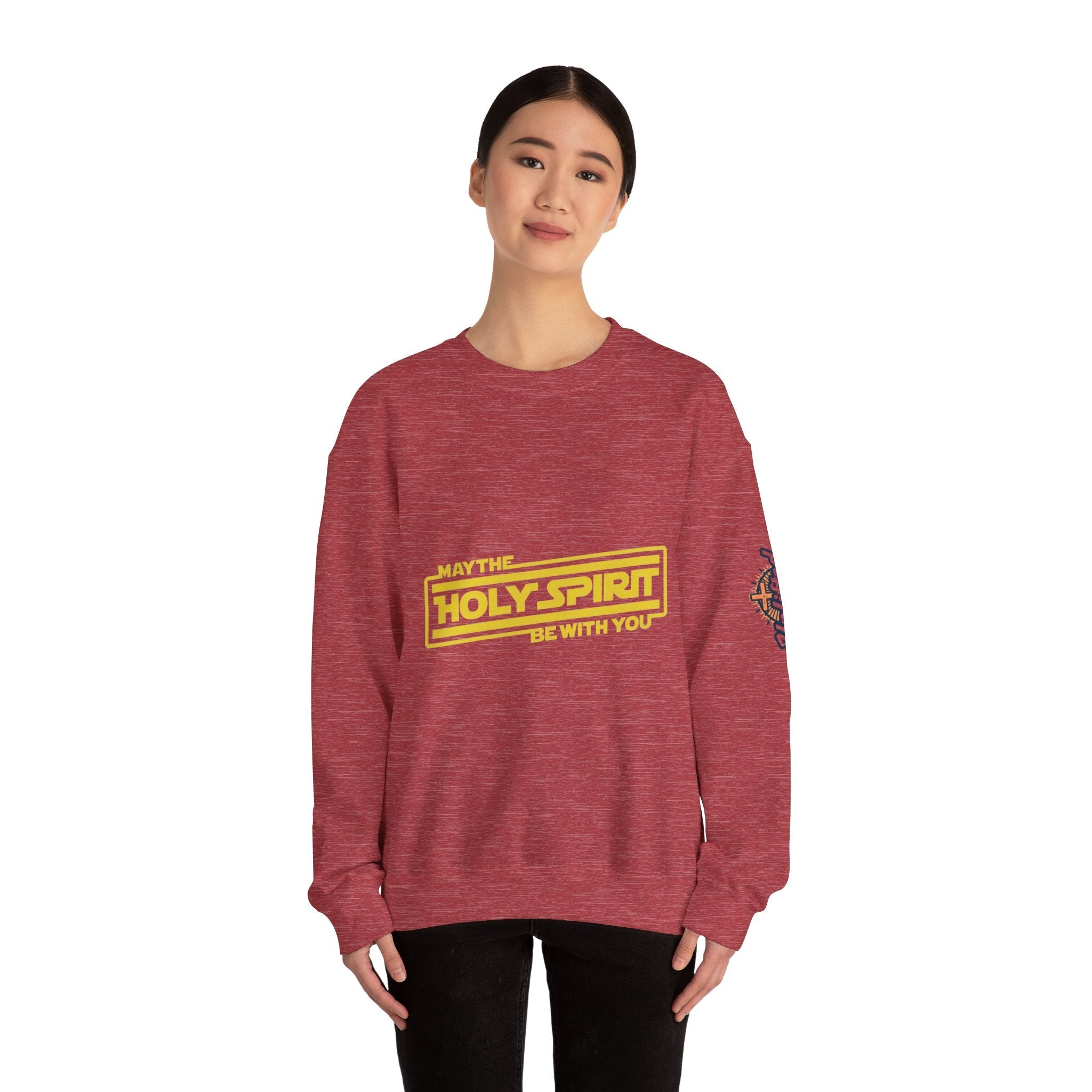 May the Holy Spirit Be With You Sweatshirt - Christian Star Wars Parody Sweatshirt Printify