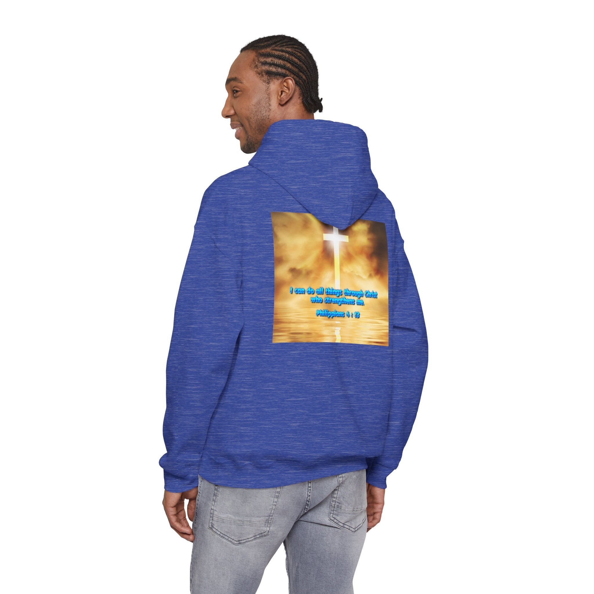 Bible Verse Unisex Heavy Blend™ Hooded Sweatshirt - Philippians 4 : 13 Printify
