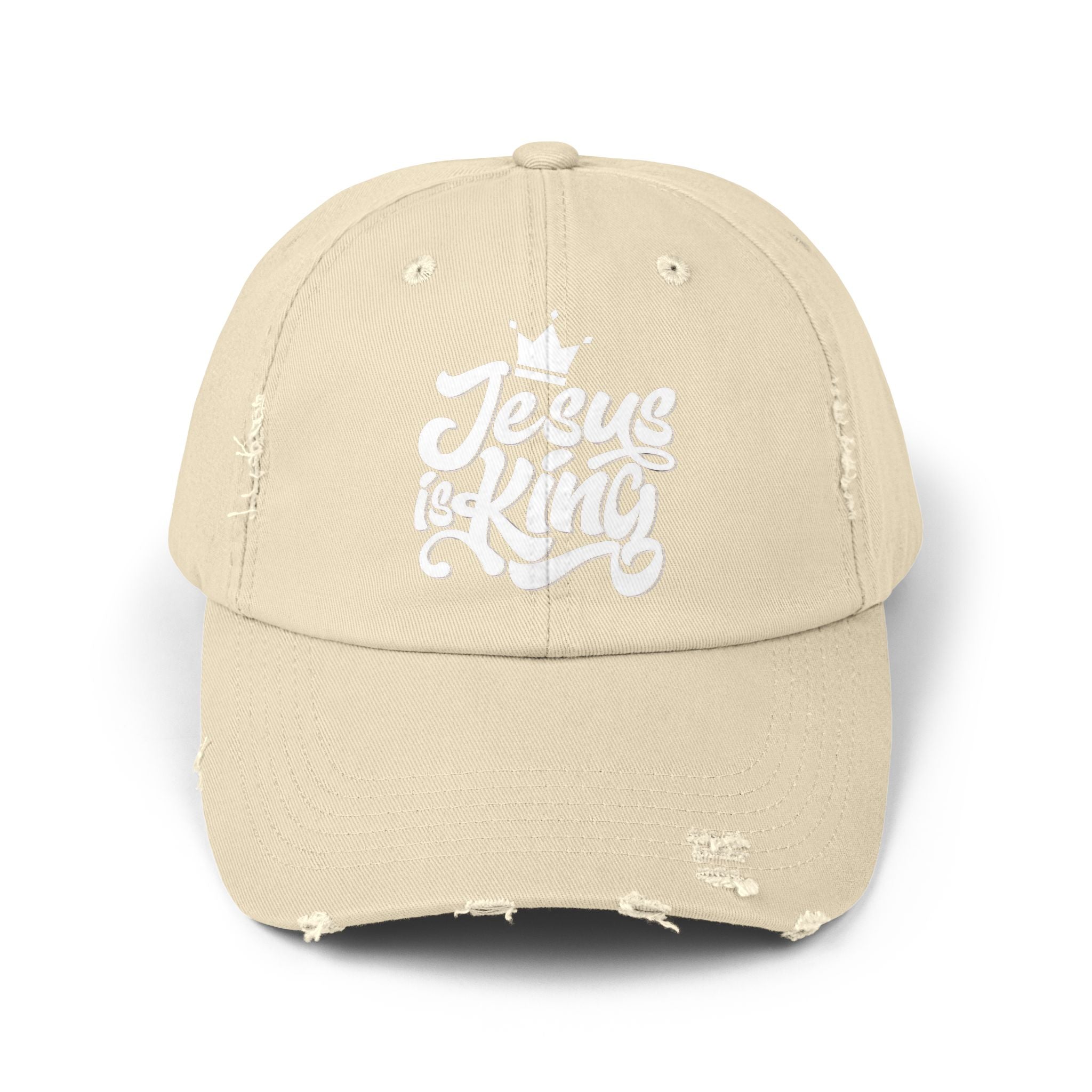 Jesus is King Hat – Bold Crown & Cross Embroidered Christian Cap for Eternal Faith Printify