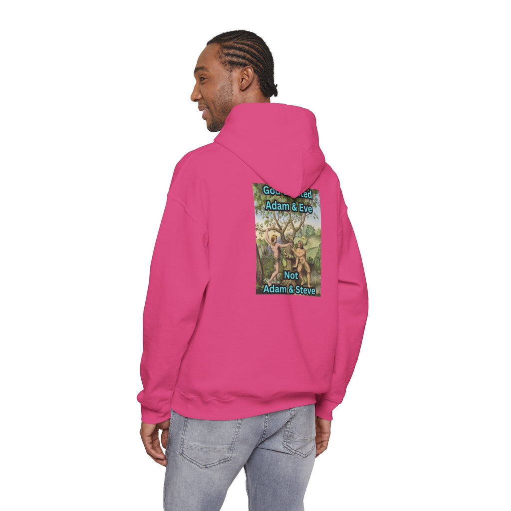God Created Adam and Eve Hoodie – Biblical Truth Christian Hoodie for Unshakable Faith Printify