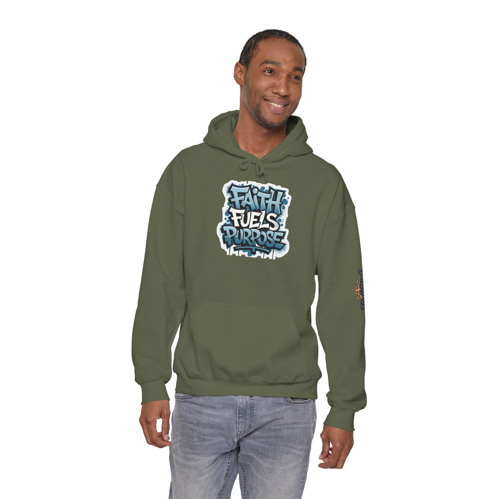 Faith Fuels Purpose Hoodie – Inspirational Christian Sweatshirt for Divine Drive & Unstoppable Belief Printify