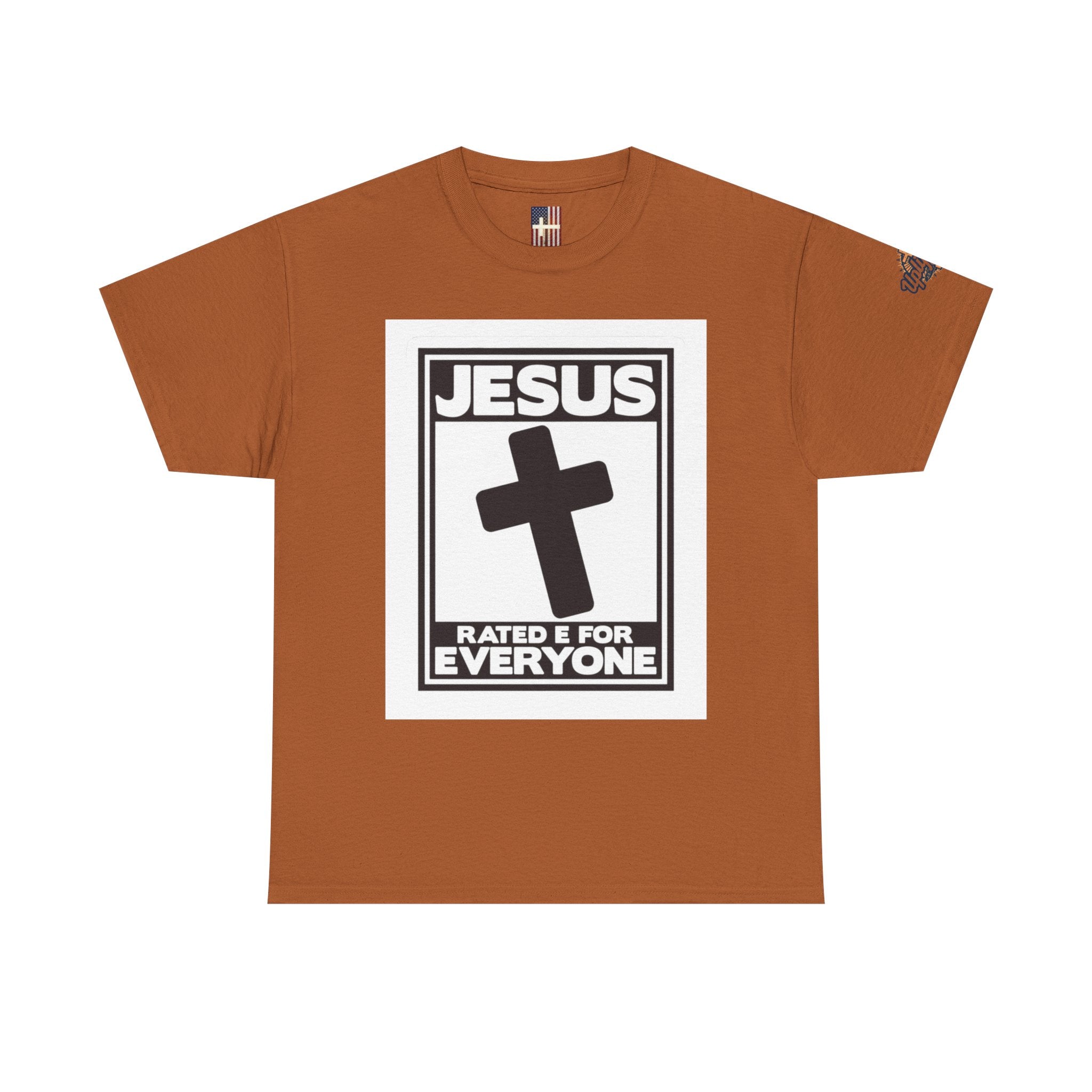 Jesus, Rated E for Everyone T-shirt - Gamer Faith T-shirt - Christian Video Game Parody Printify