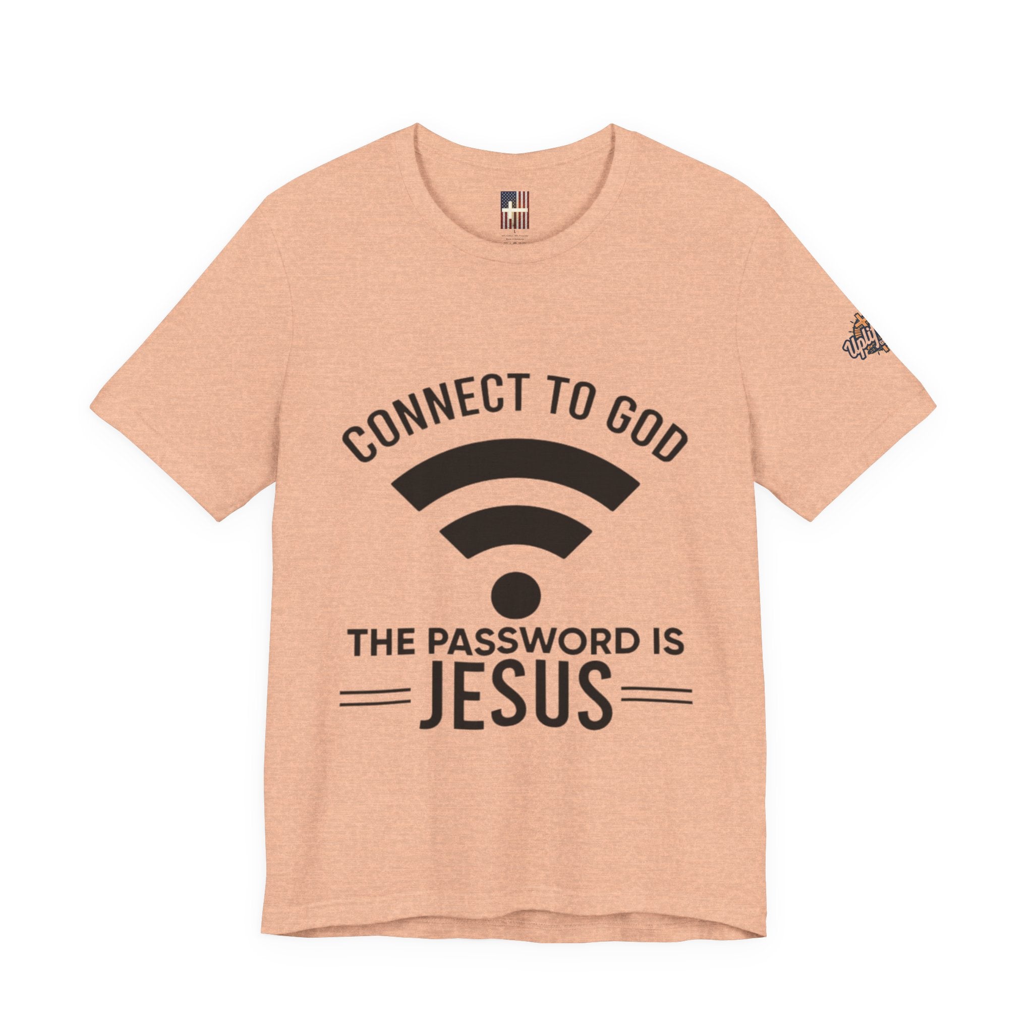 Connect to God T-shirt - WIFI Password is Jesus - Funny Christian Faith T-shirt Printify