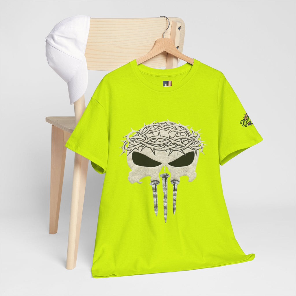 Christian Skull T-shirt - Crown of Thorns & Nails - Warrior Faith T-shirt Printify