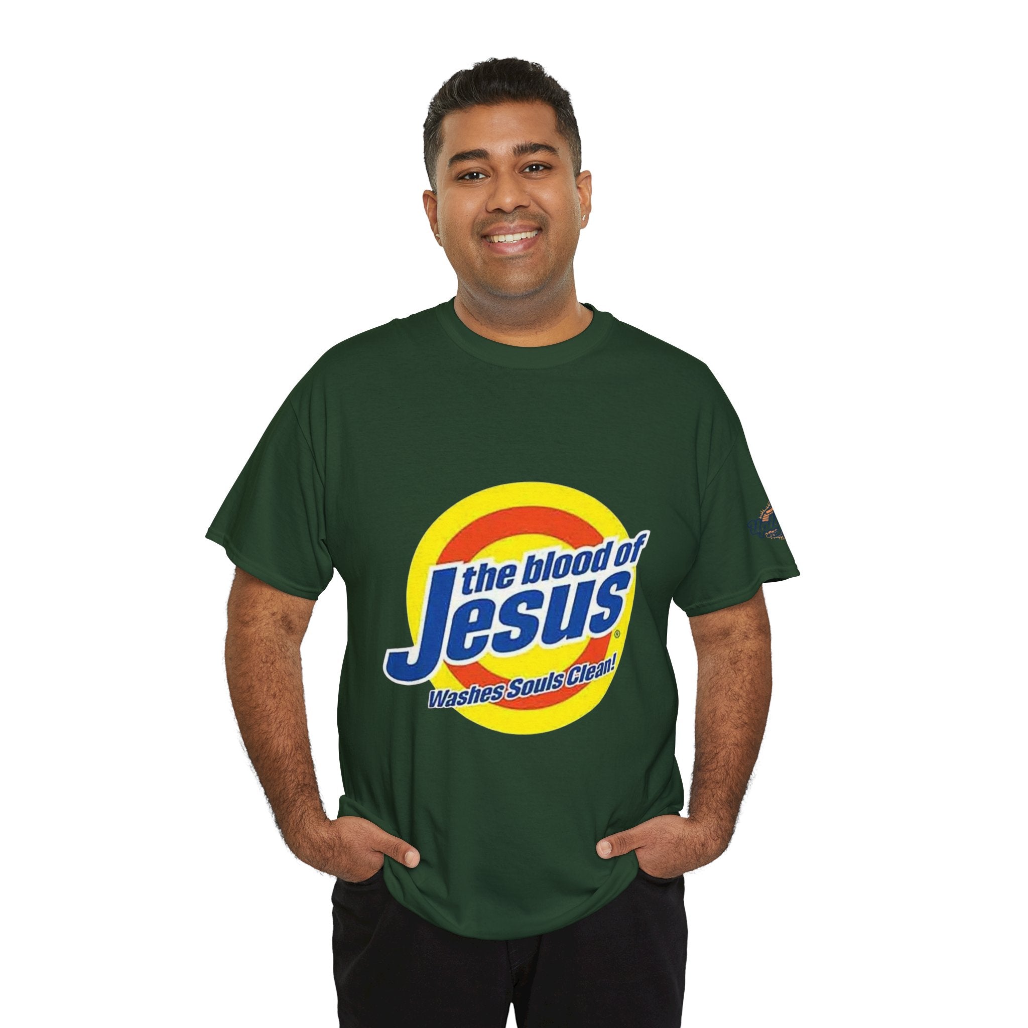 Blood of Jesus Washes Souls Clean T-shirt - Funny Tide Parody - Christian Faith T-shirt Printify