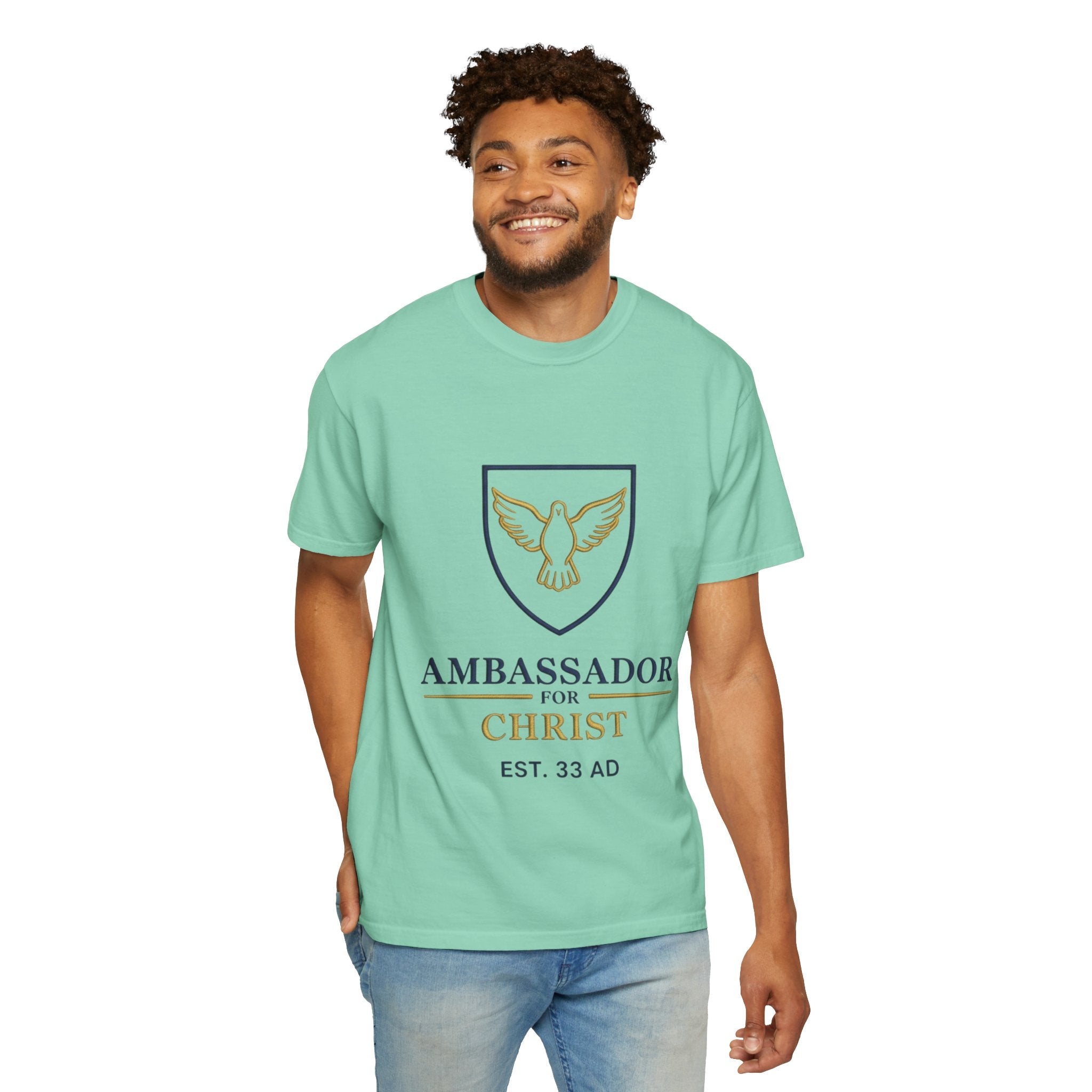 Ambassador for Christ T-Shirt – Established 33 AD Christian Tee for Bold Faith Printify
