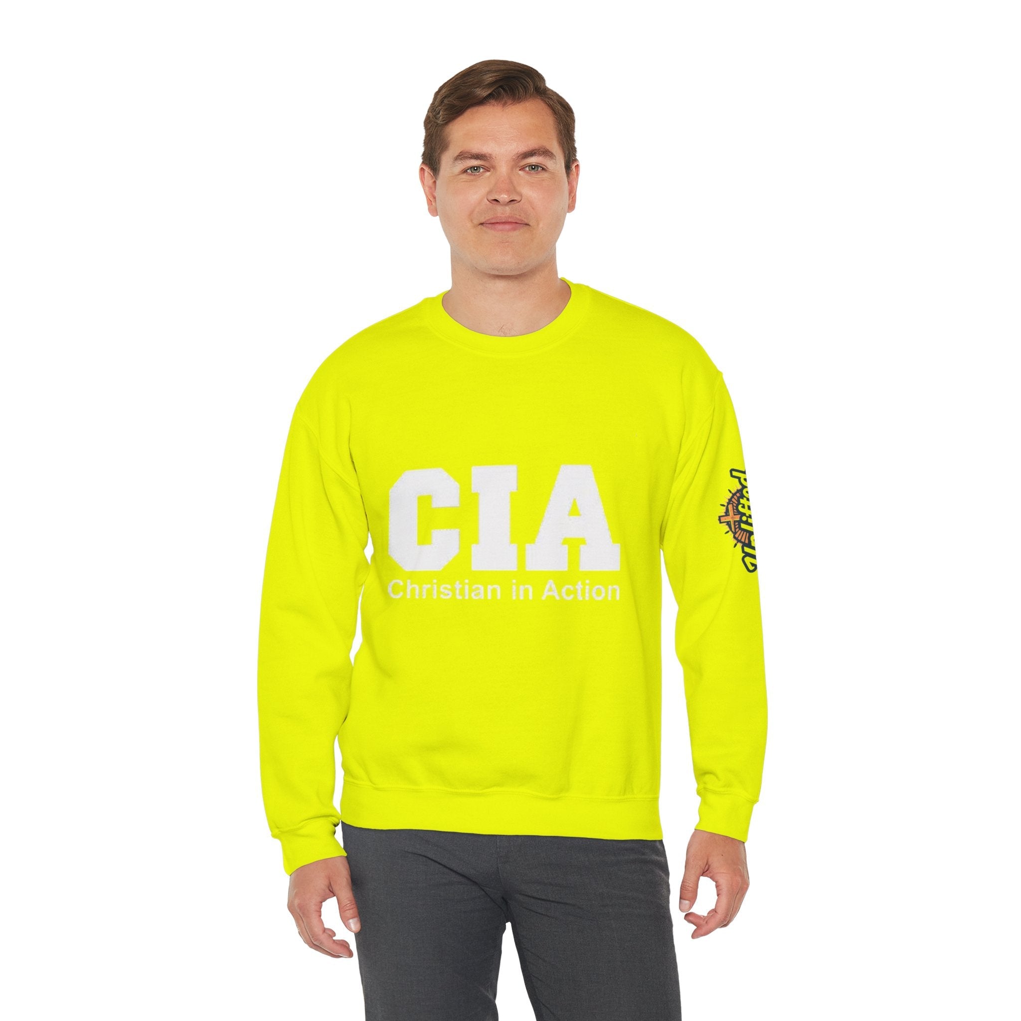 CIA Christian in Action Sweatshirt - Funny Faith Parody Sweatshirt - Mission Ready Apparel Printify