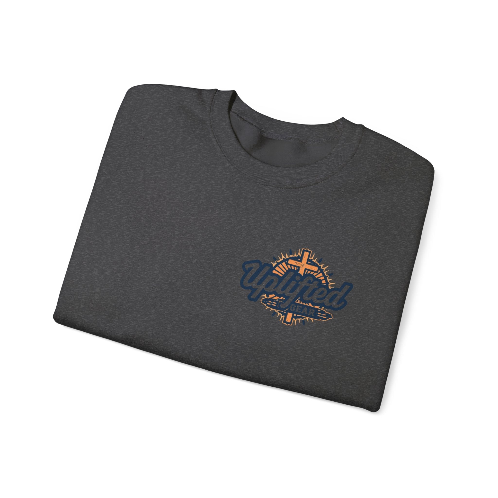 Walk by Faith, Not by Sight Sweatshirt – Moonlit Footprints Christian Sweatshirt for Cozy Nights Printify
