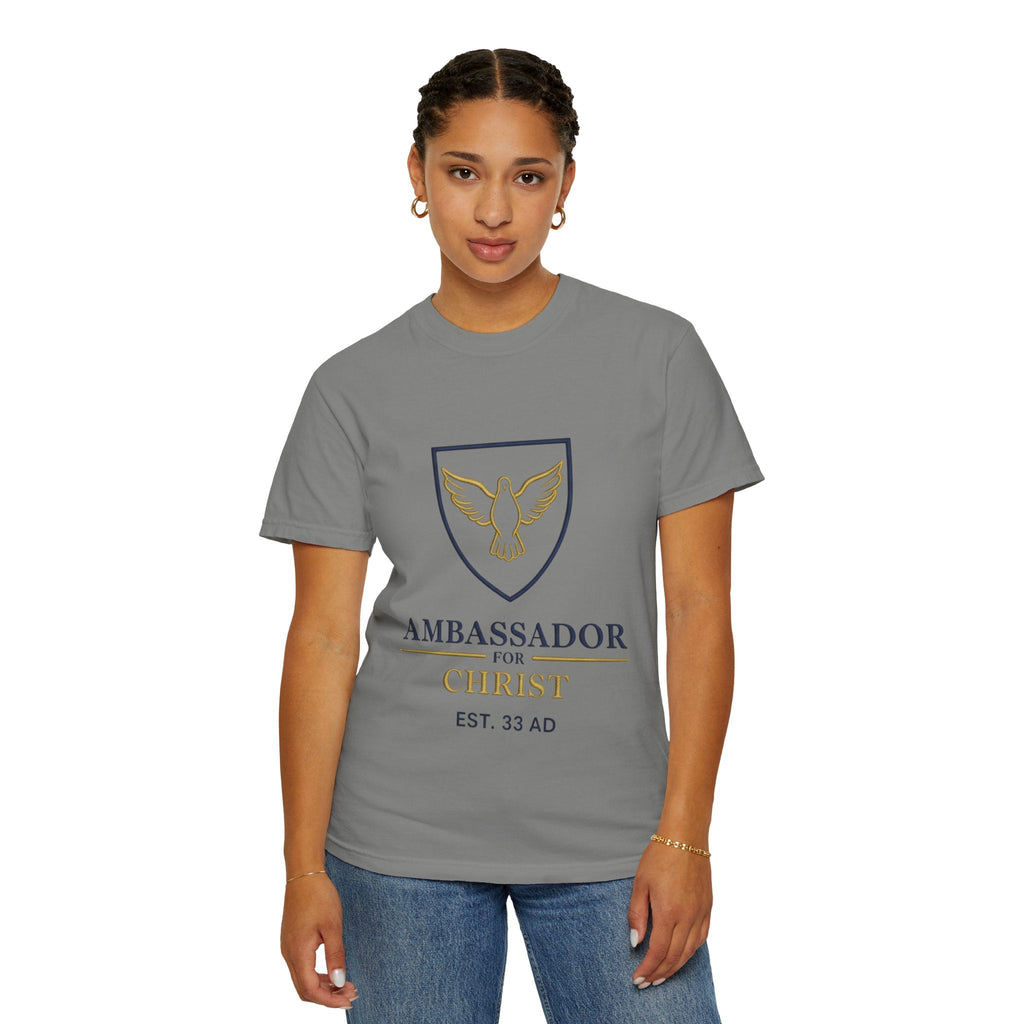 Ambassador for Christ T-Shirt – Established 33 AD Christian Tee for Bold Faith Printify