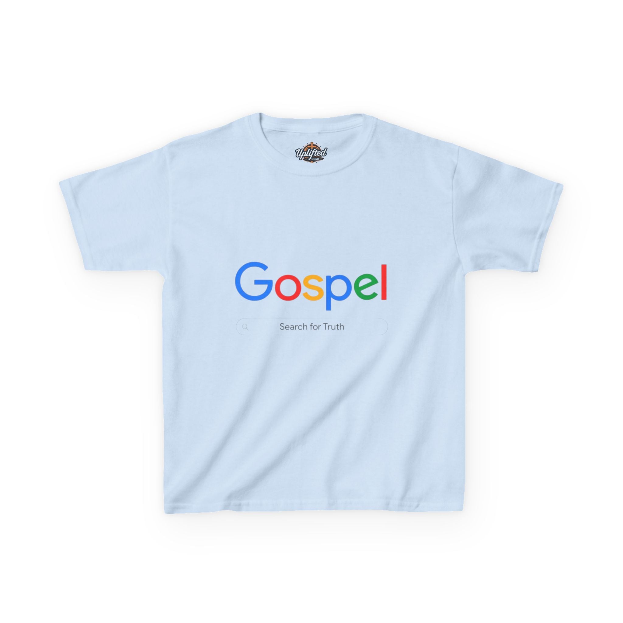 Kids Tee — "Gospel" Colorful Search-Style Logo Printify