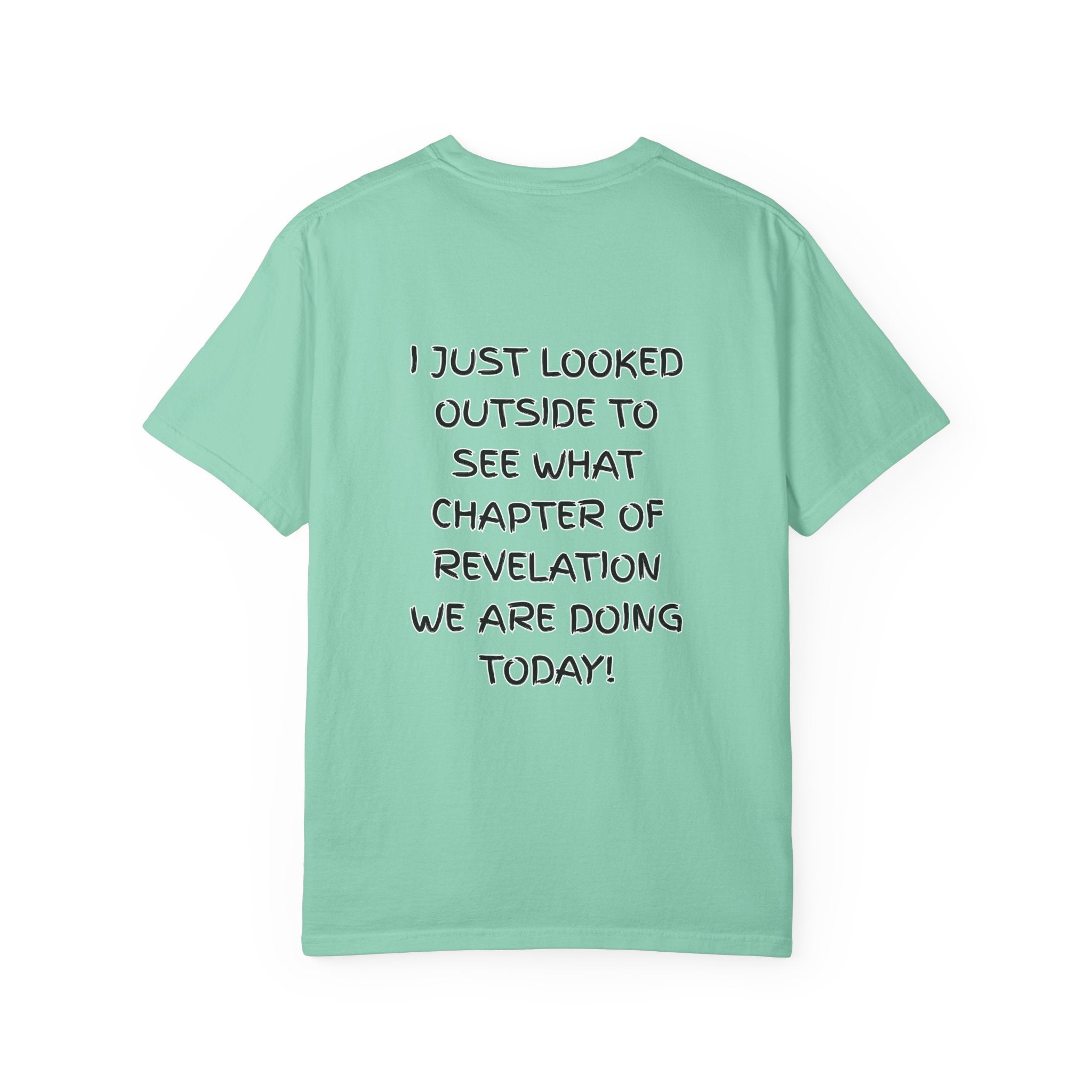 What Chapter of Revelation T-shirt – I Looked Outside My Window Christian T-shirt for End Times Humor & Faith Printify