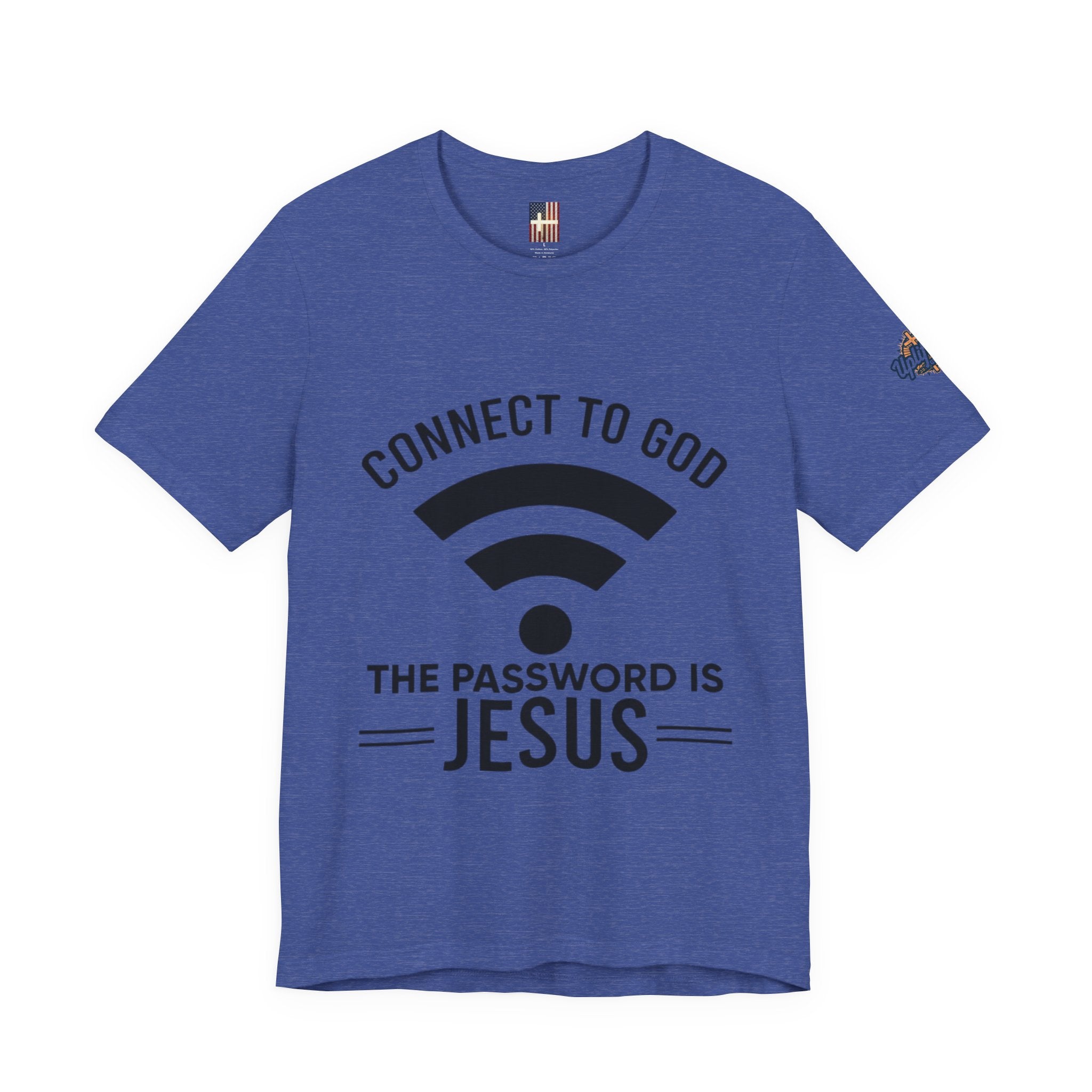 Connect to God T-shirt - WIFI Password is Jesus - Funny Christian Faith T-shirt Printify