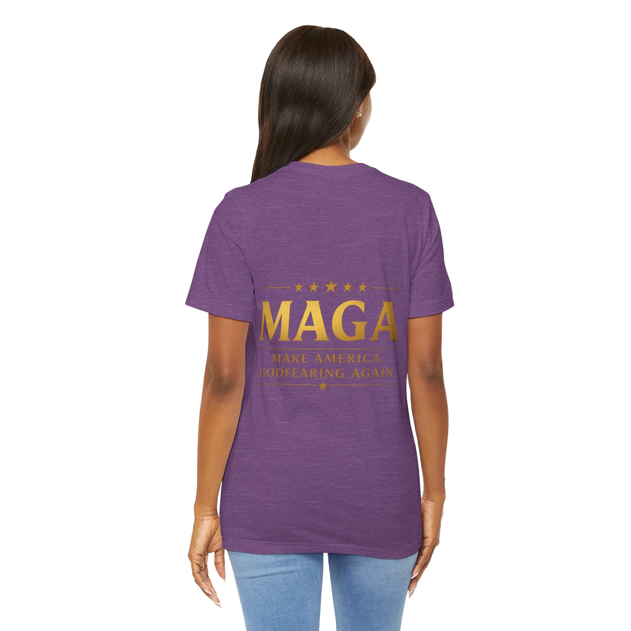 MAGA Gold Letter T-Shirt — "Make America Great Again" Printify