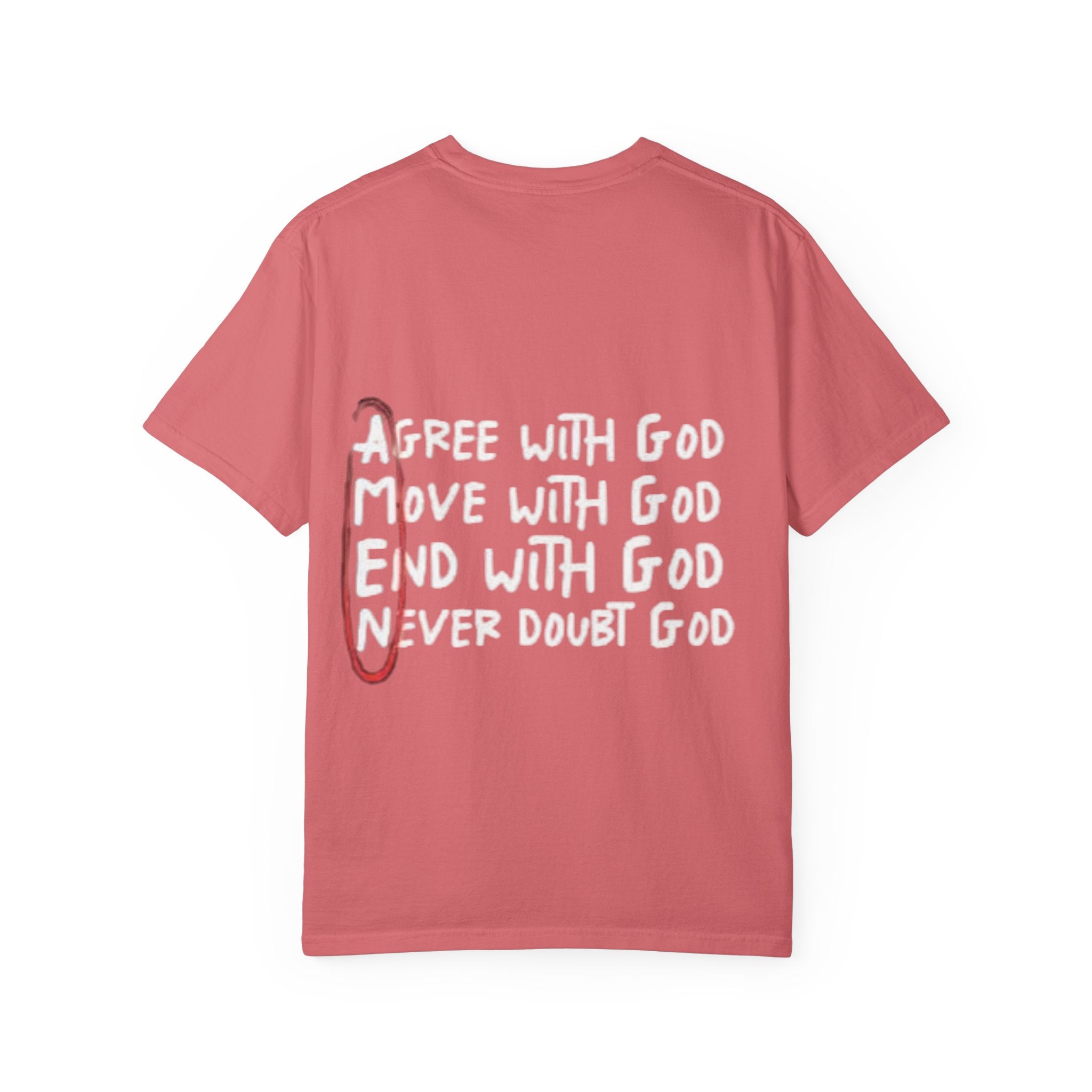 AMEN Acronym T-Shirt – Always Agree with God Move with God End with God Never Doubt God Christian Tee for Unwavering Faith Printify