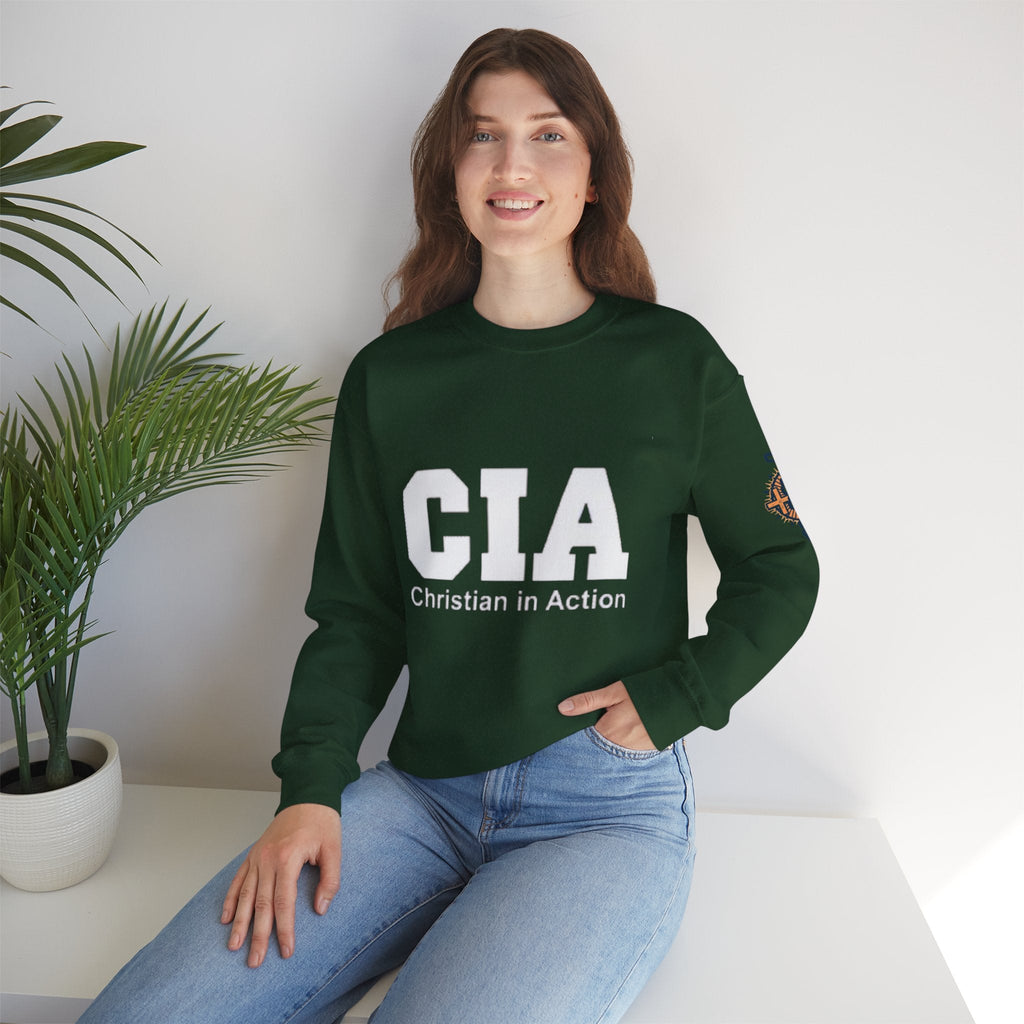 CIA Christian in Action Sweatshirt - Funny Faith Parody Sweatshirt - Mission Ready Apparel Printify