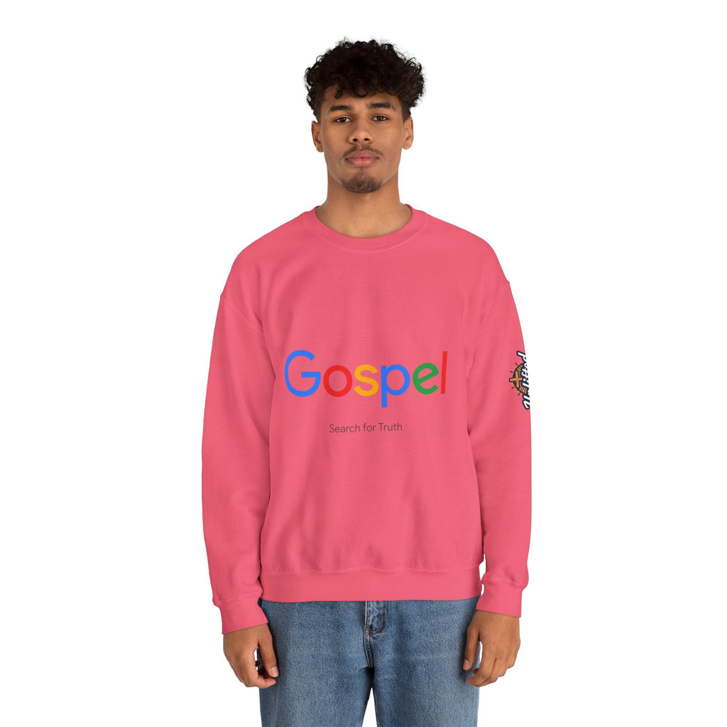 Gospel Graphic Sweatshirt — "Gospel" Colorful Logo Christian Sweatshirt Printify