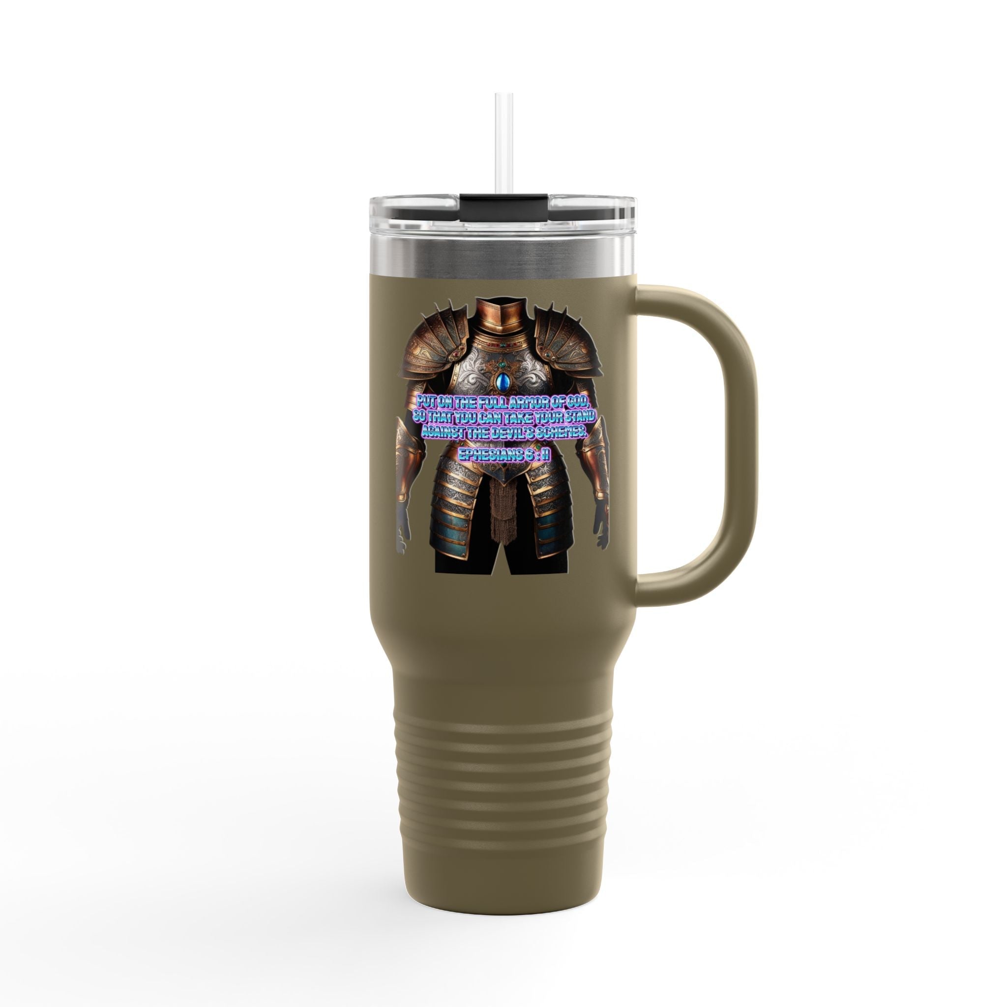Religious Graphic Armor Of God Design - Insulated Travel Mug, 40oz Printify