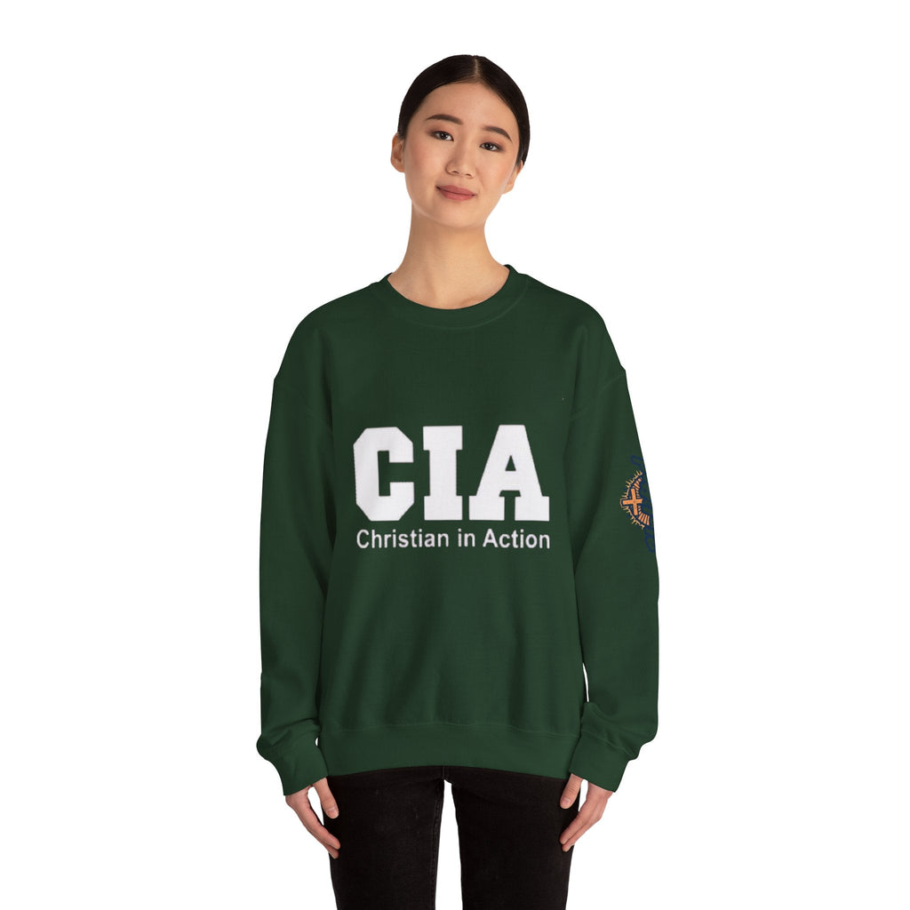 CIA Christian in Action Sweatshirt - Funny Faith Parody Sweatshirt - Mission Ready Apparel Printify