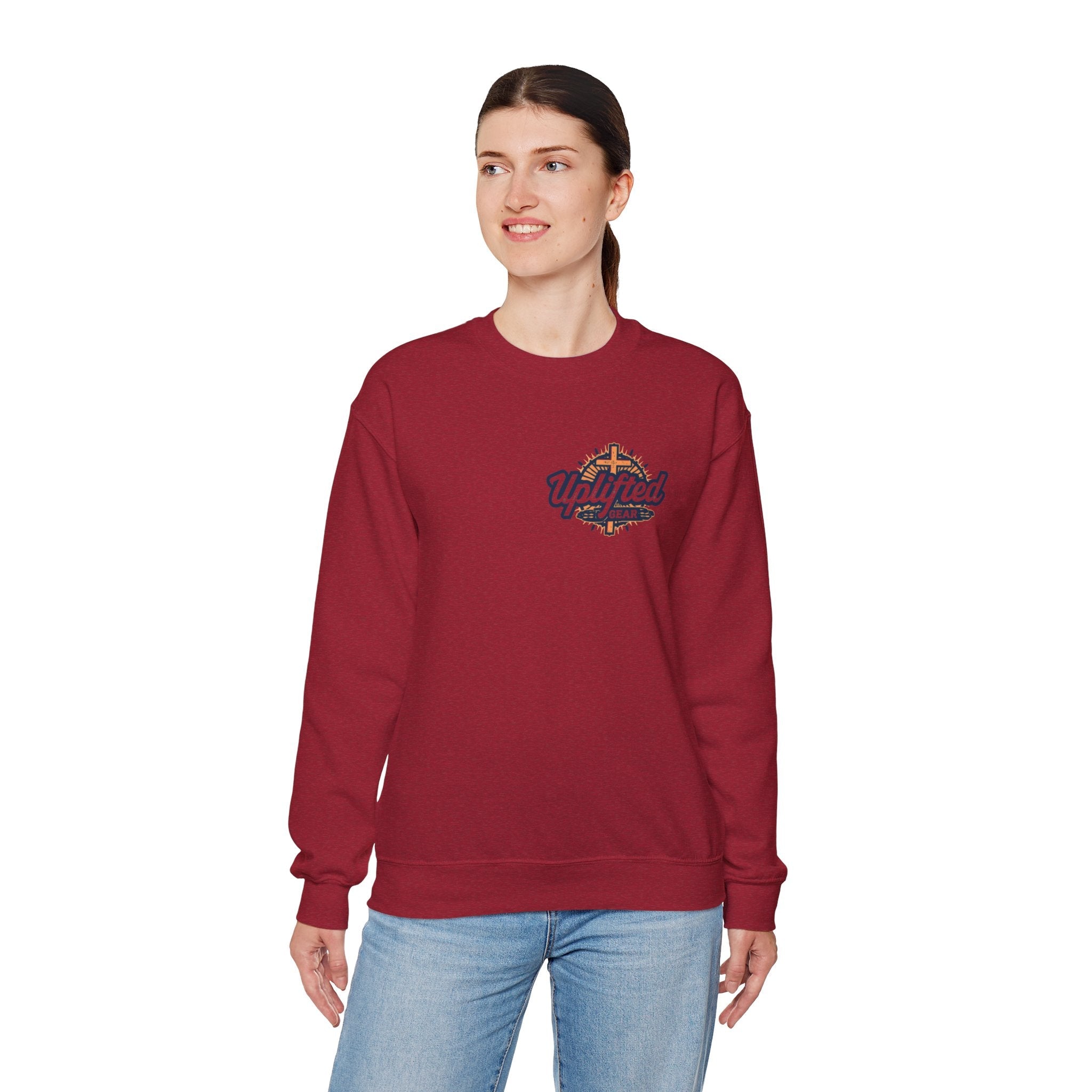 Strong and Courageous Sweatshirt – Joshua 1:9 Canine Pawprint Desert Christian Sweatshirt for Dog Lovers Printify