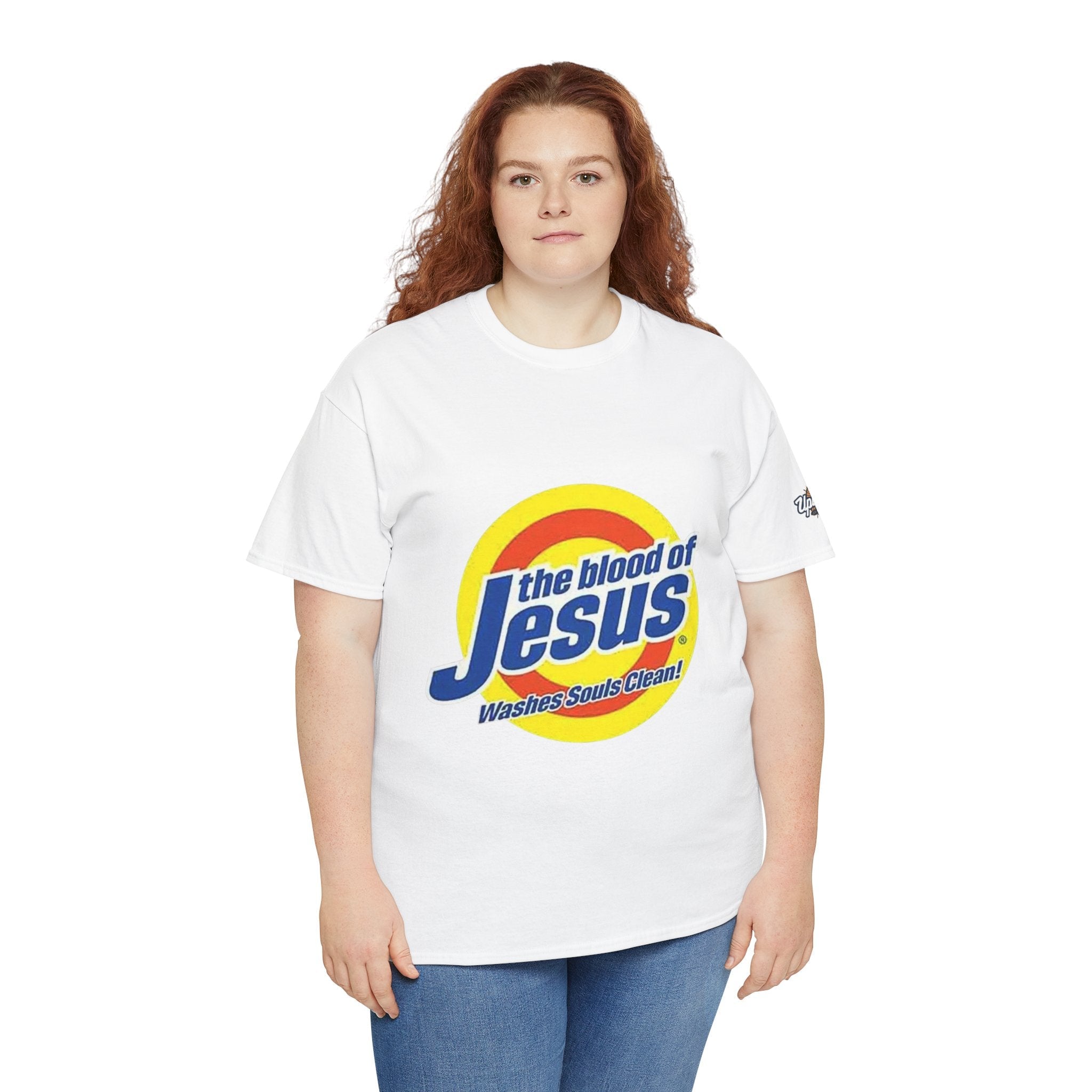 Blood of Jesus Washes Souls Clean T-shirt - Funny Tide Parody - Christian Faith T-shirt Printify