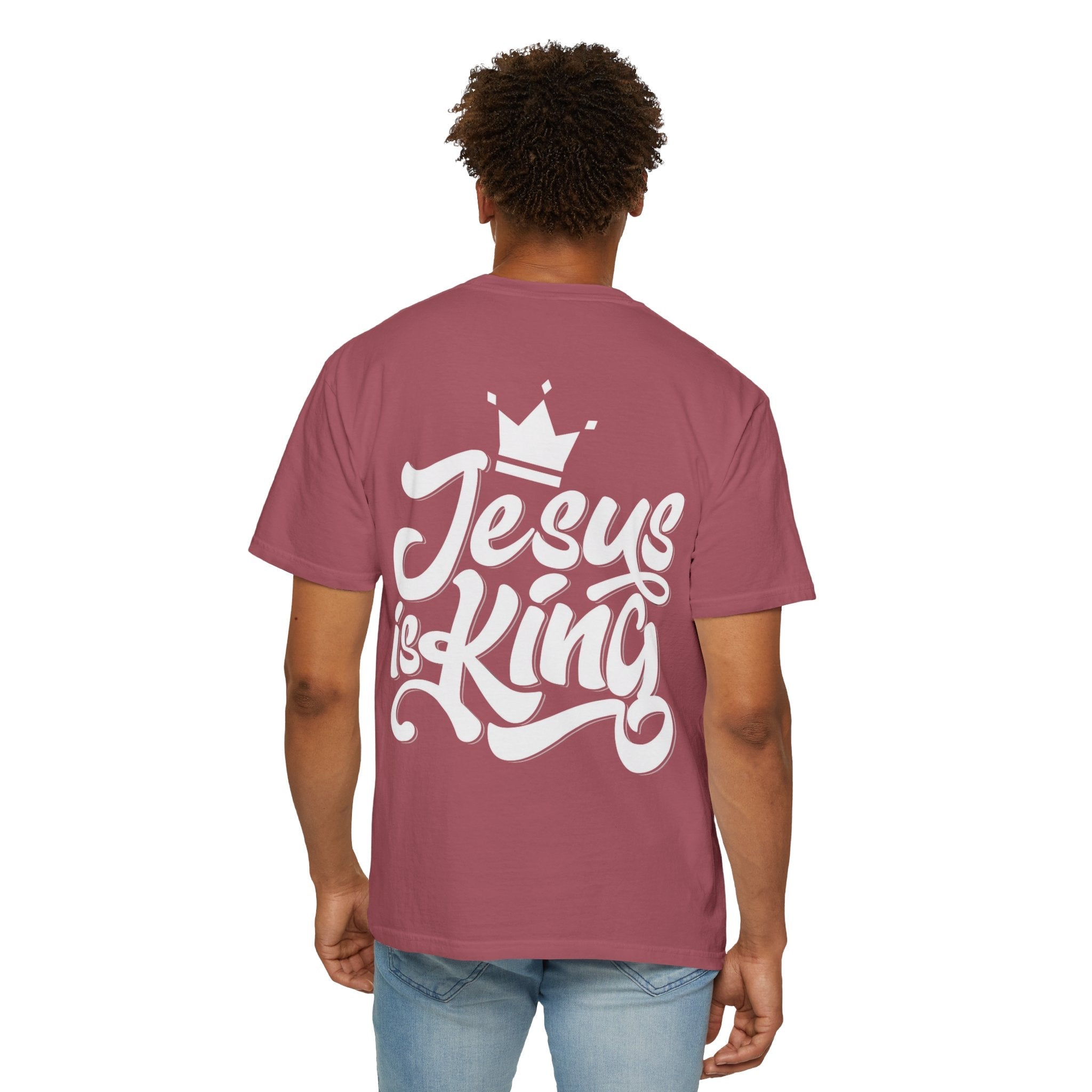 Jesus is King T-Shirt – Bold Christian Faith Tee with Crown & Cross for Eternal Reign Printify
