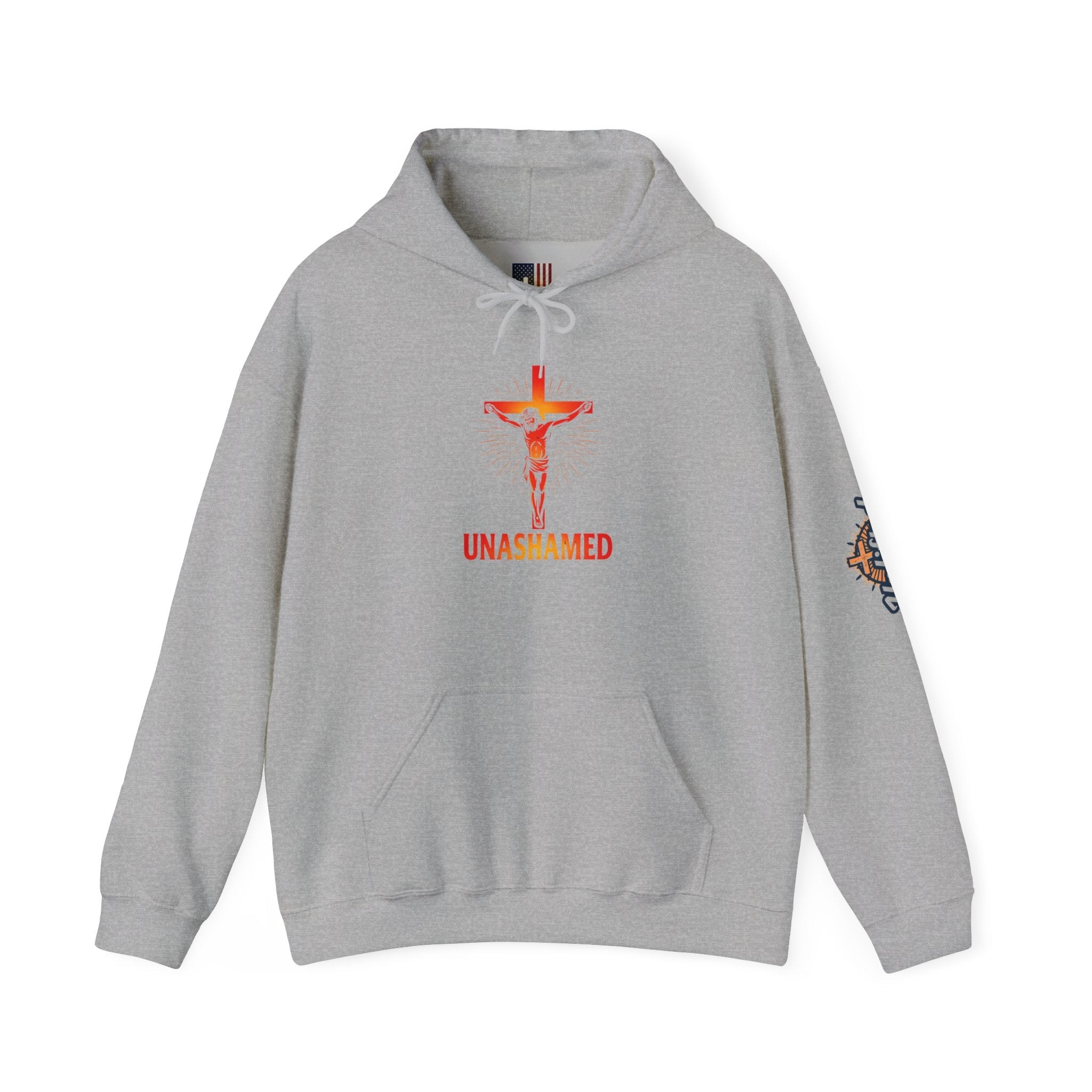 Unashamed Hoodie – Romans 1:16 Crucifixion Christian Sweatshirt for Bold Unwavering Faith Printify