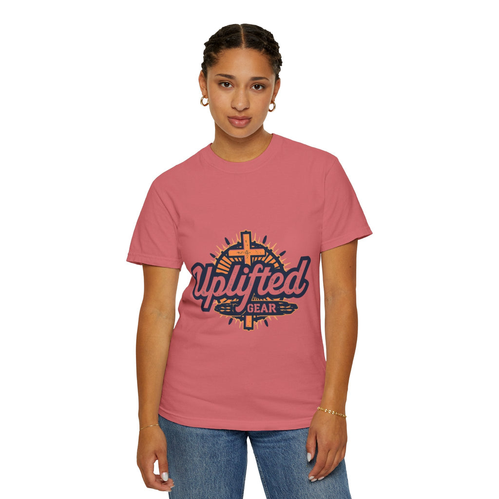 Uplifted Gear Christian T-Shirt – Bold Logo Faith Tee for Inspired Living Printify
