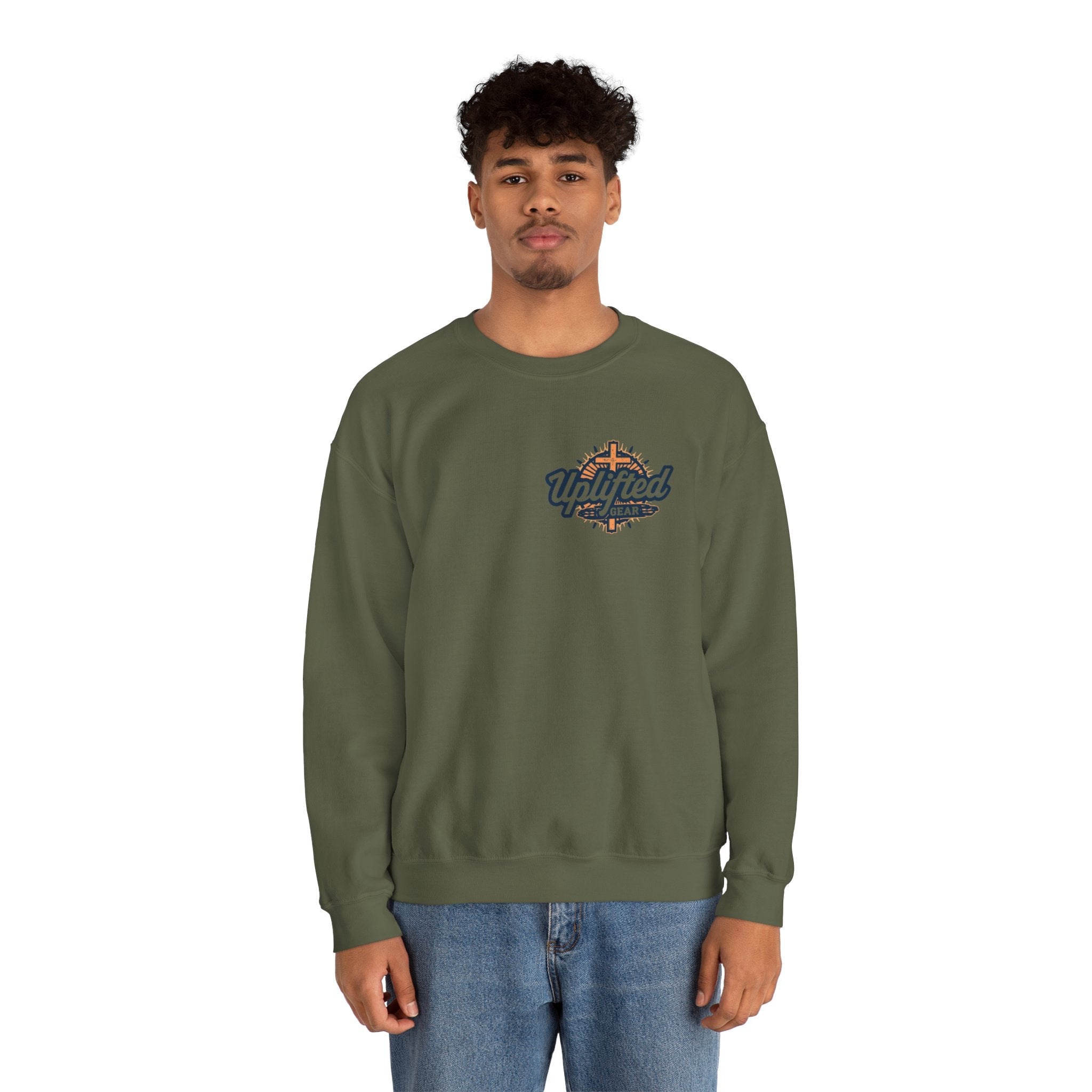 Uplifted Gear Christian Logo Sweatshirt Printify