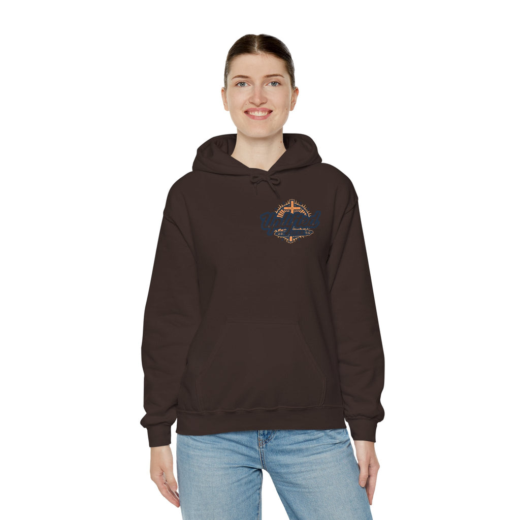 Christ is King Hoodie – Bold Crown & Cross Christian Sweatshirt for Unshakable Faith Printify