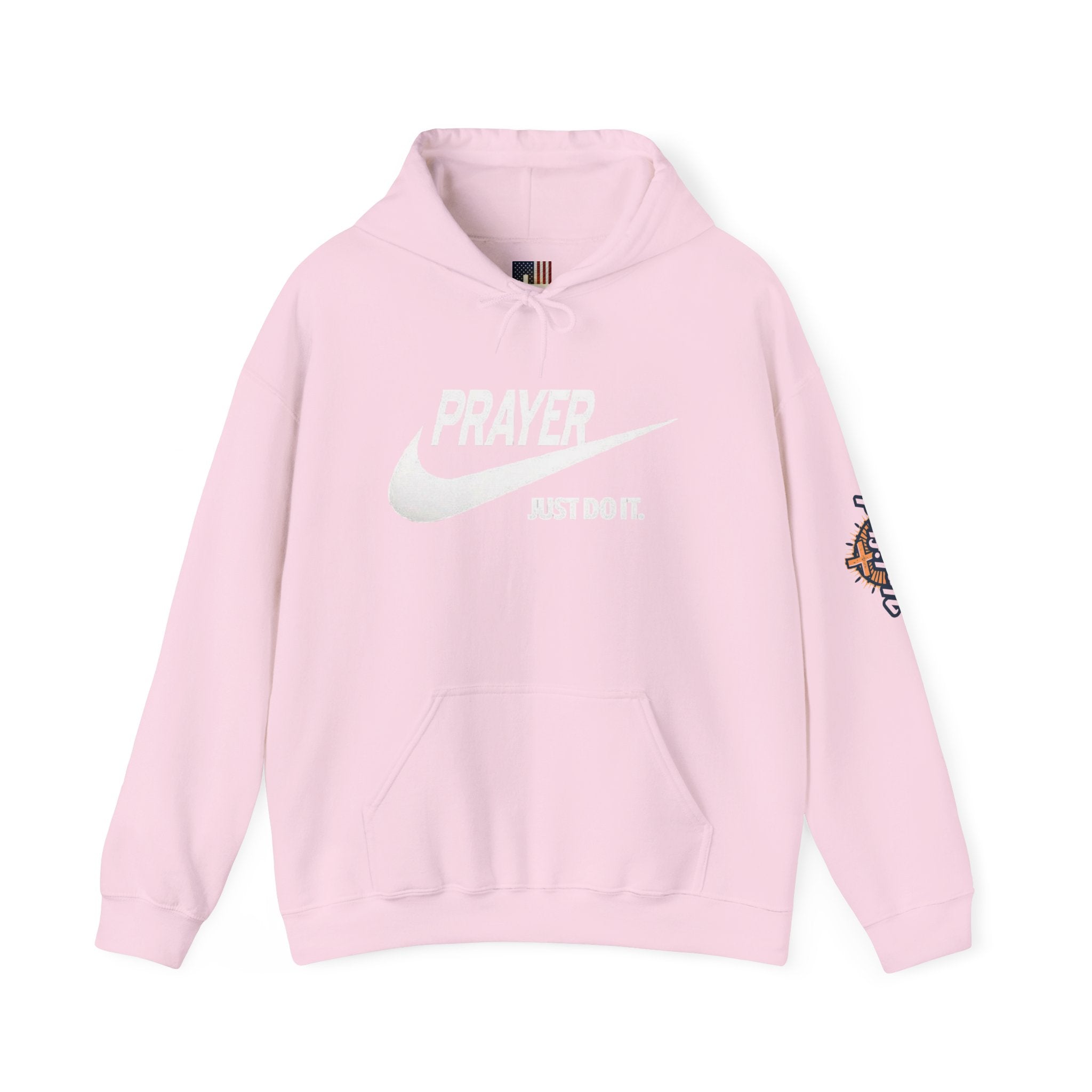 Prayer Just Do It Hoodie - Funny Christian Nike Parody Hoodie - Faith Gear Printify