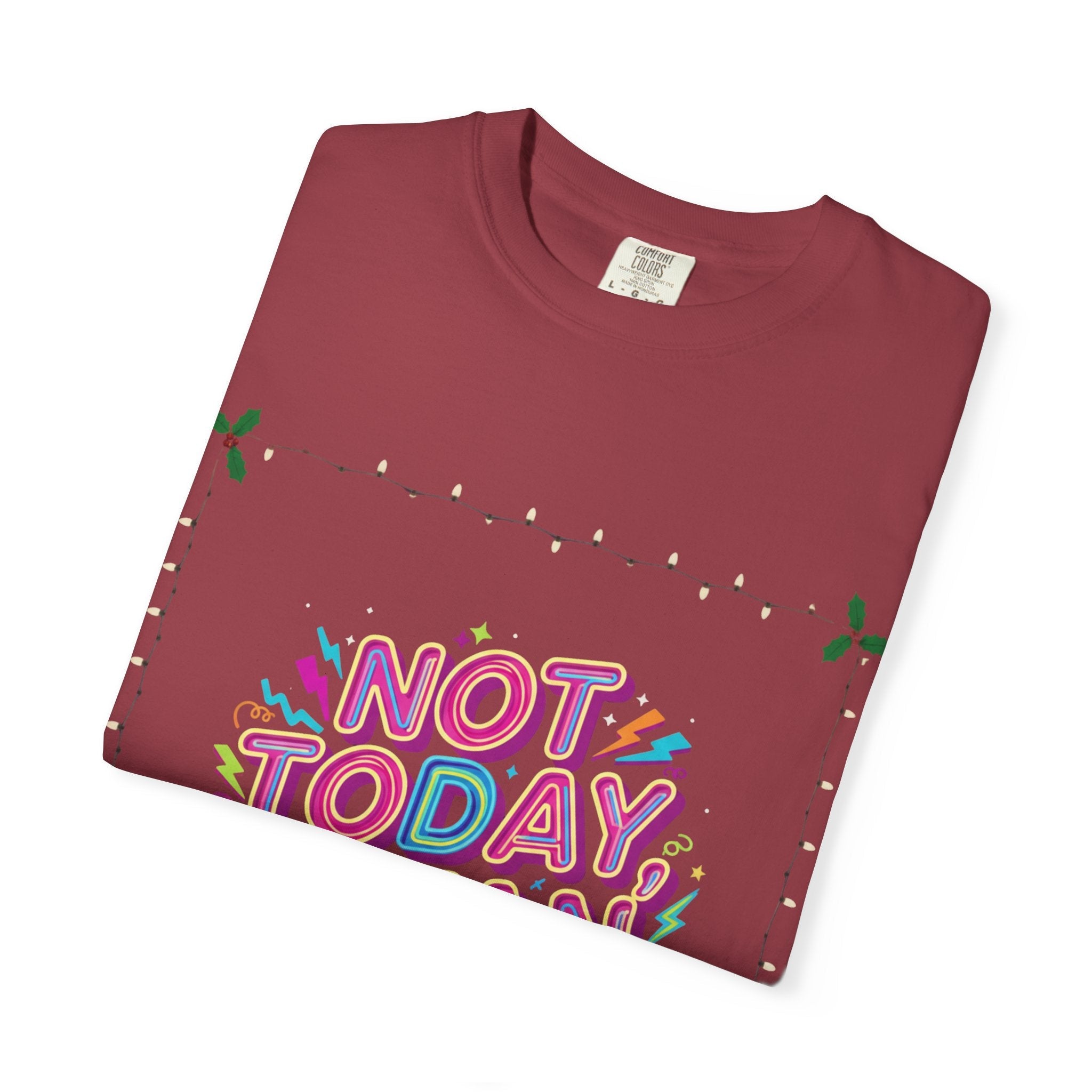 🔥 Not Today, Satan – Retro 90s Christian T-Shirt | Neon Faith Tee | Funky Cartoon Devil | Bold Bible Verse Shirt | Uplifted Gear Printify