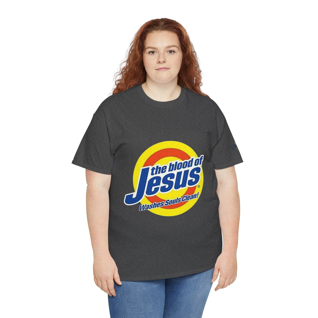Blood of Jesus Washes Souls Clean T-shirt - Funny Tide Parody - Christian Faith T-shirt Printify