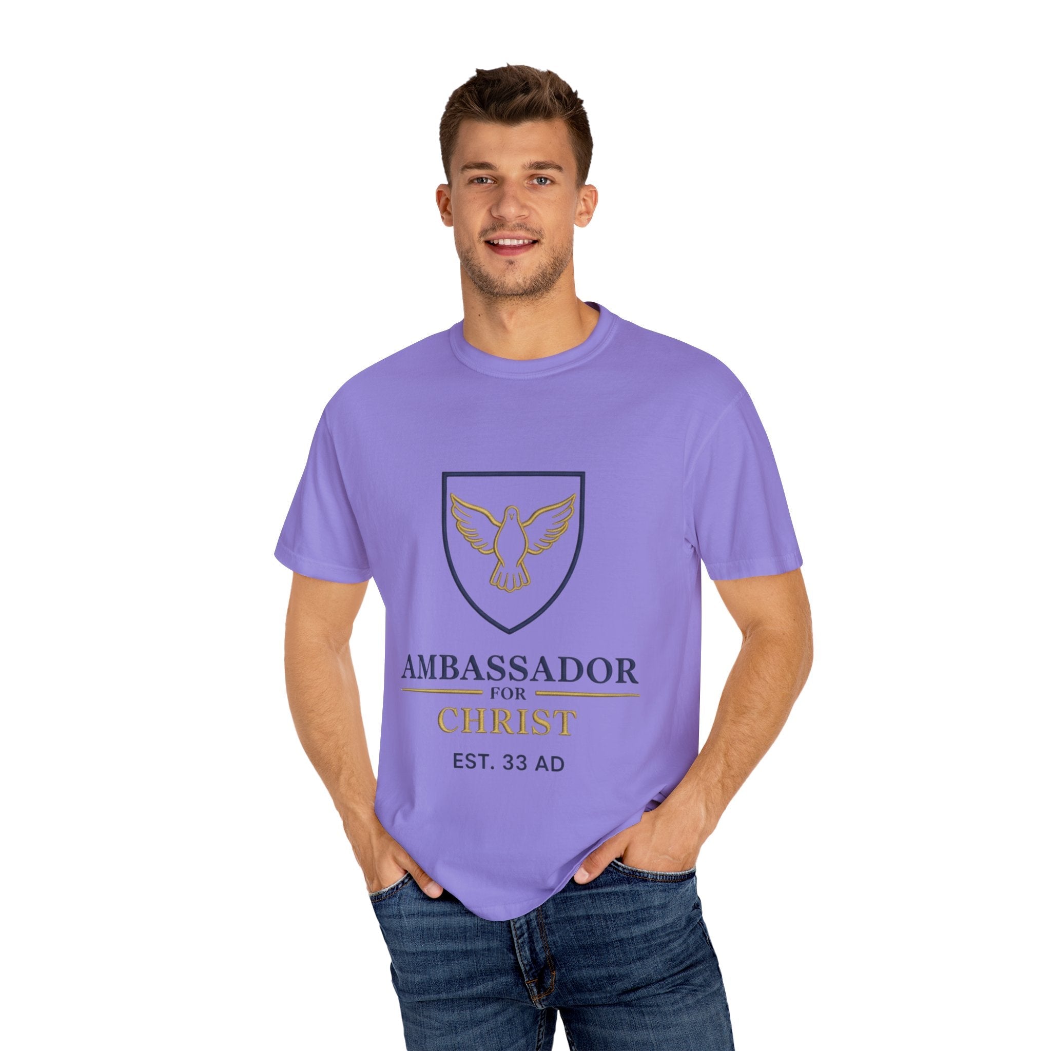 Ambassador for Christ T-Shirt – Established 33 AD Christian Tee for Bold Faith Printify