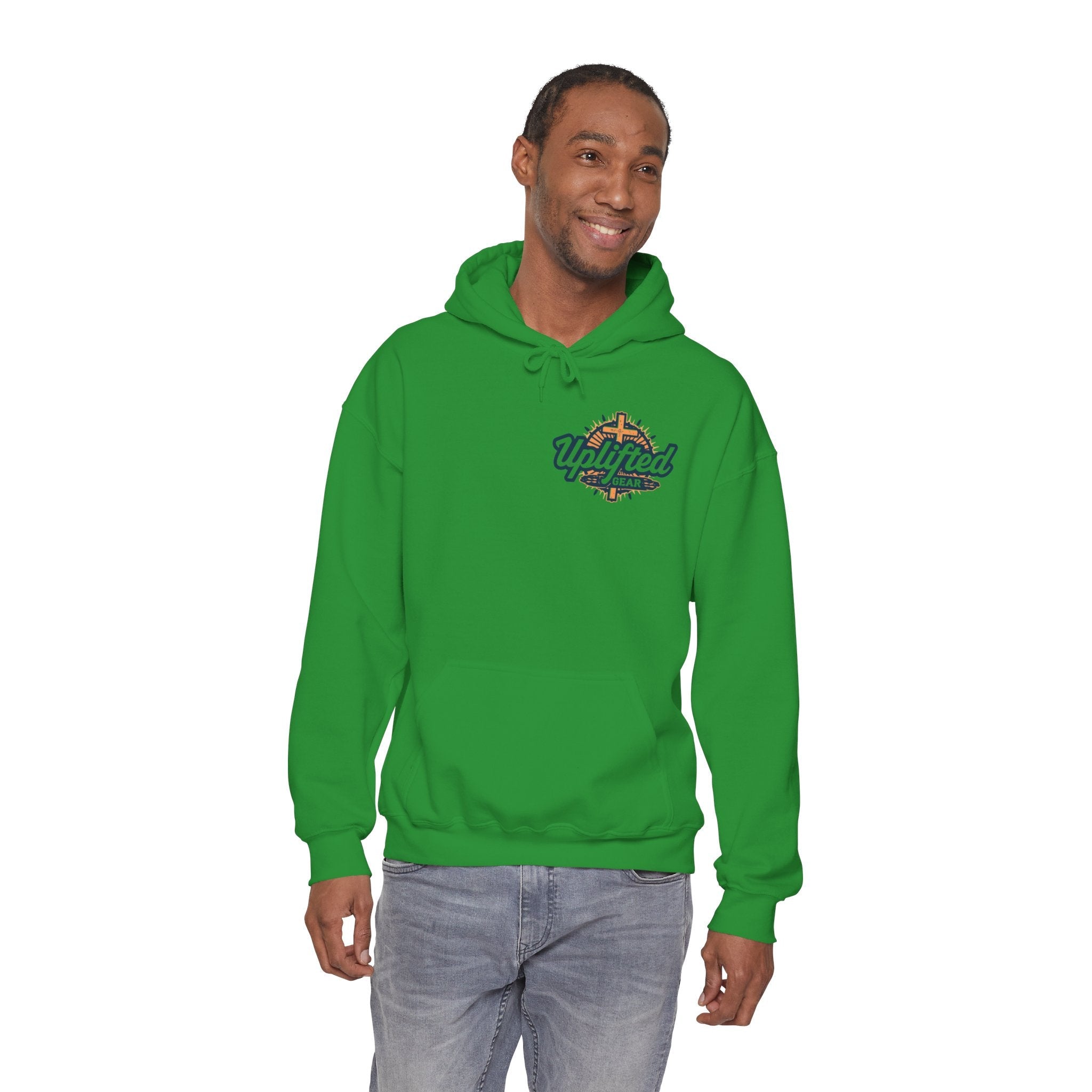Strong and Courageous Hoodie – Joshua 1:9 Canine Pawprint Desert Christian Hoodie for Dog Lovers Printify