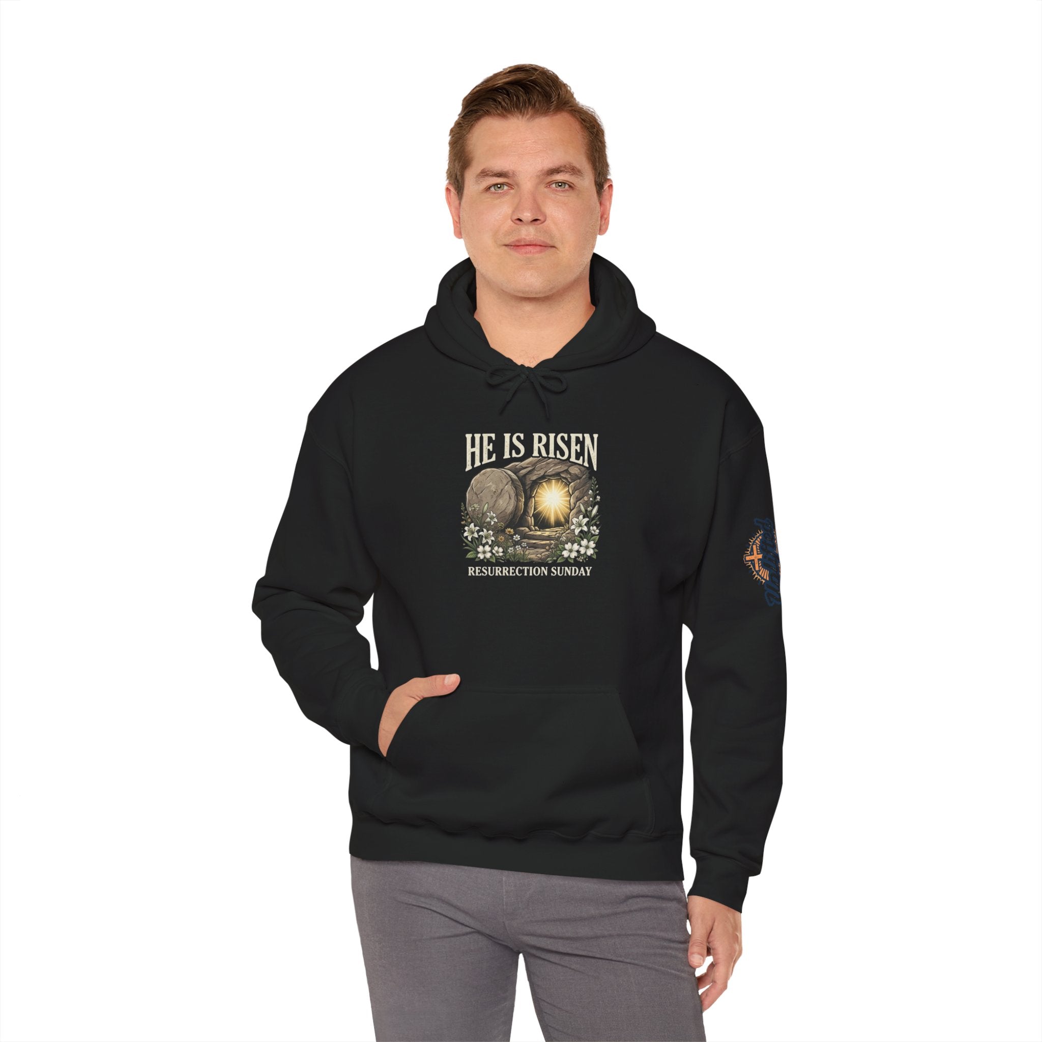 He Is Risen Hoodie — Jesus Christ Resurrection Easter Hoodie Printify