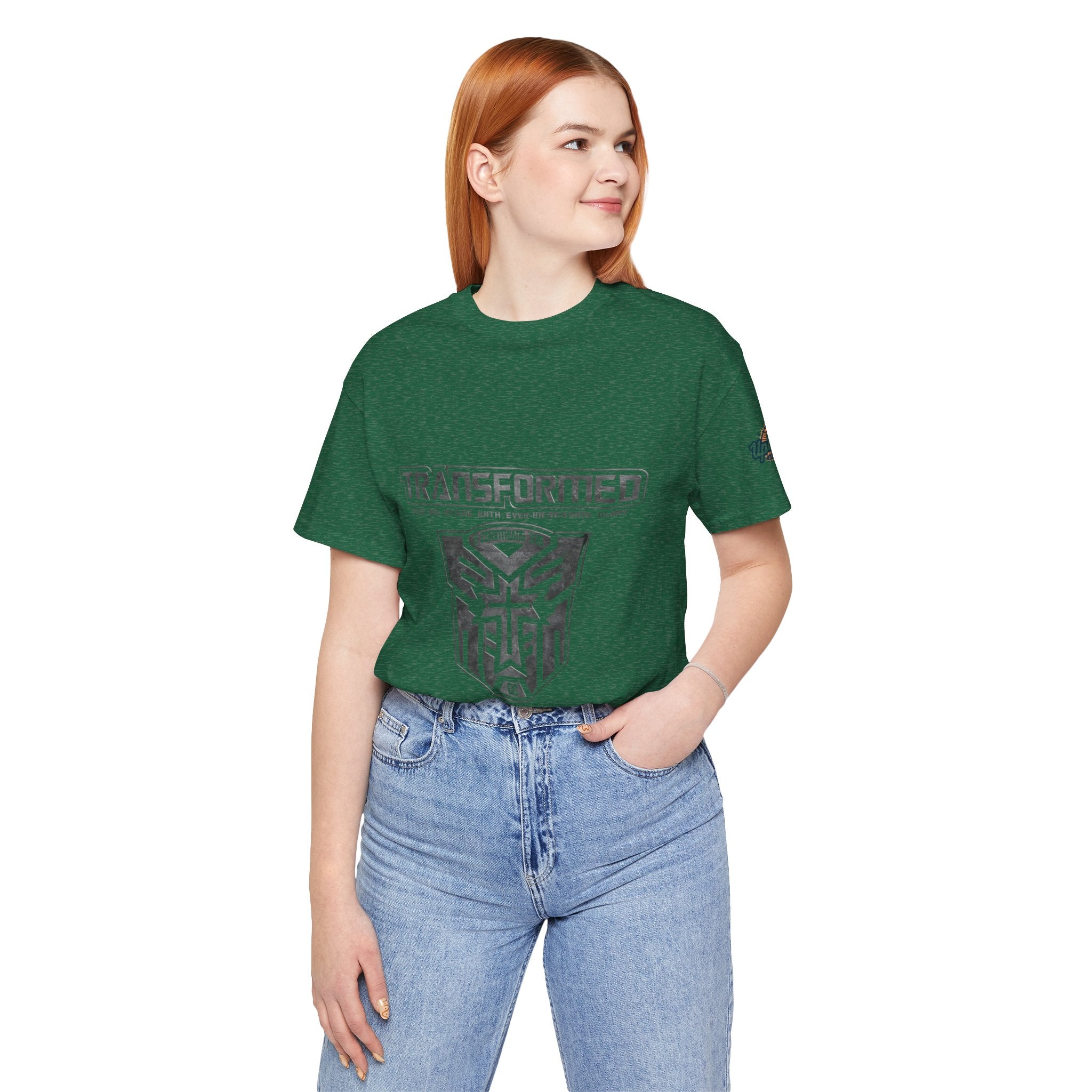 Transformer Logo Christian T-shirt | 2 Corinthians 3:18 Bible Verse T-shirt Printify