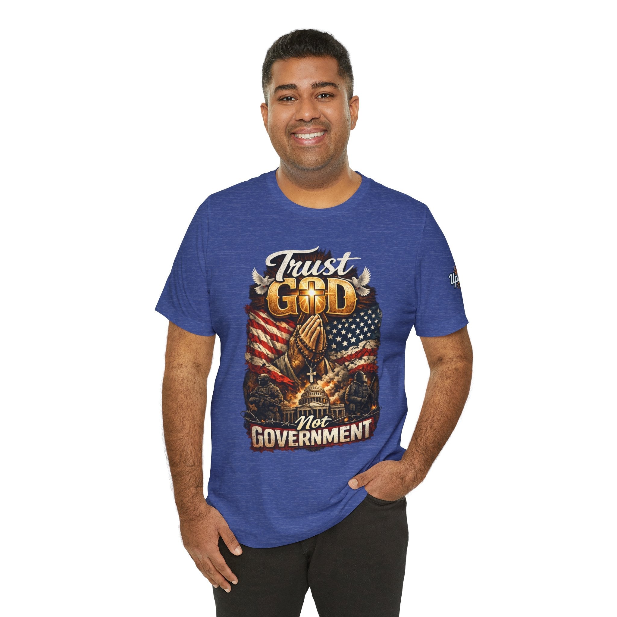 Trust God Not Government T-Shirt — Vintage Patriotic Christian Tee Printify
