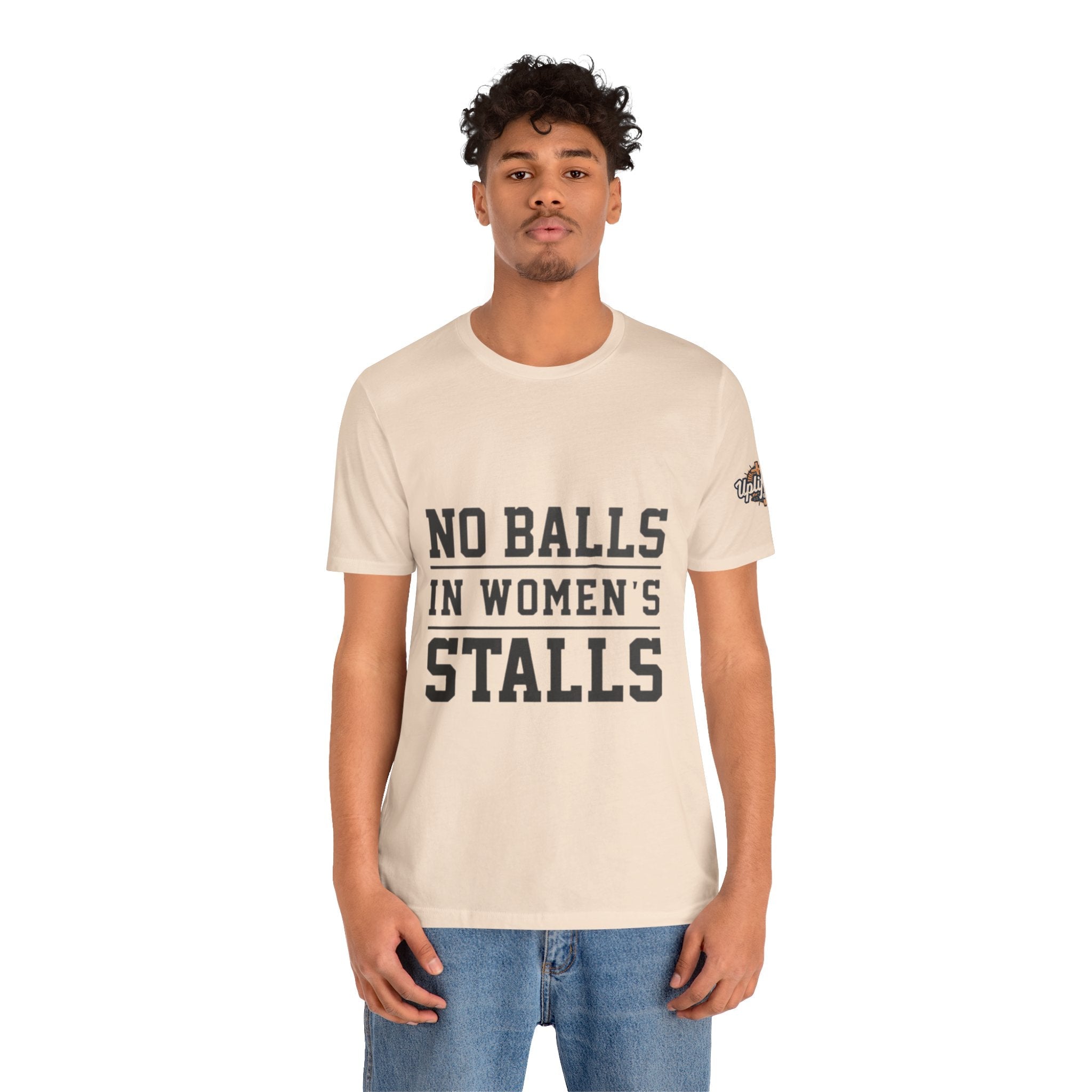 No Balls in Women's Stalls Statement T-Shirt Printify