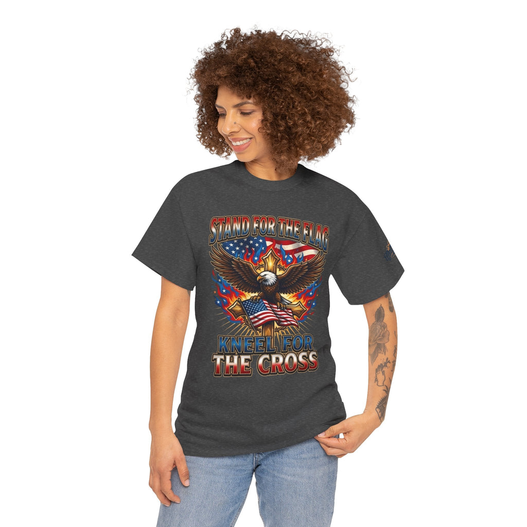 Stand for the Flag Kneel for the Cross T-shirt | Patriotic Eagle T-shirt Printify