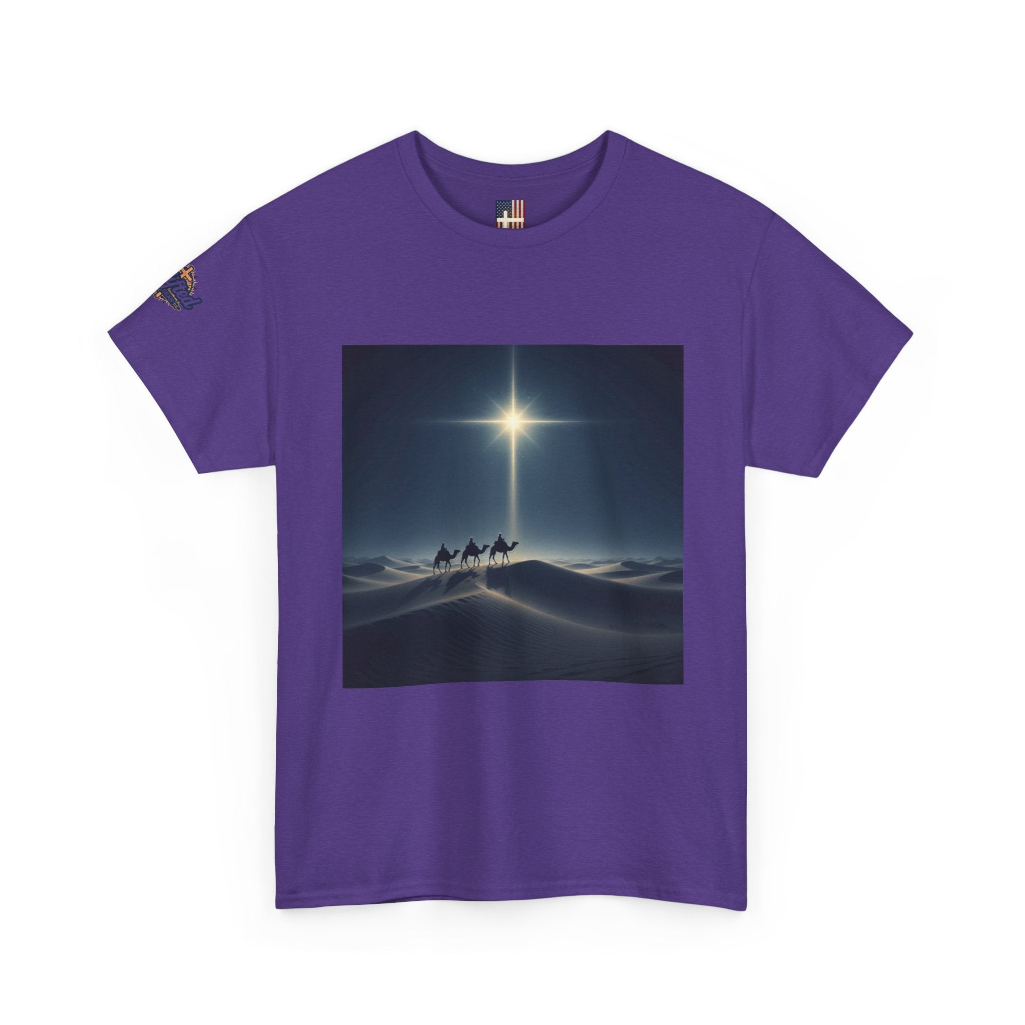 3 Wise Men T-shirt – Magi Camels Nativity Journey Christian Christmas T-shirt for Epiphany Faith & Holy Night Printify