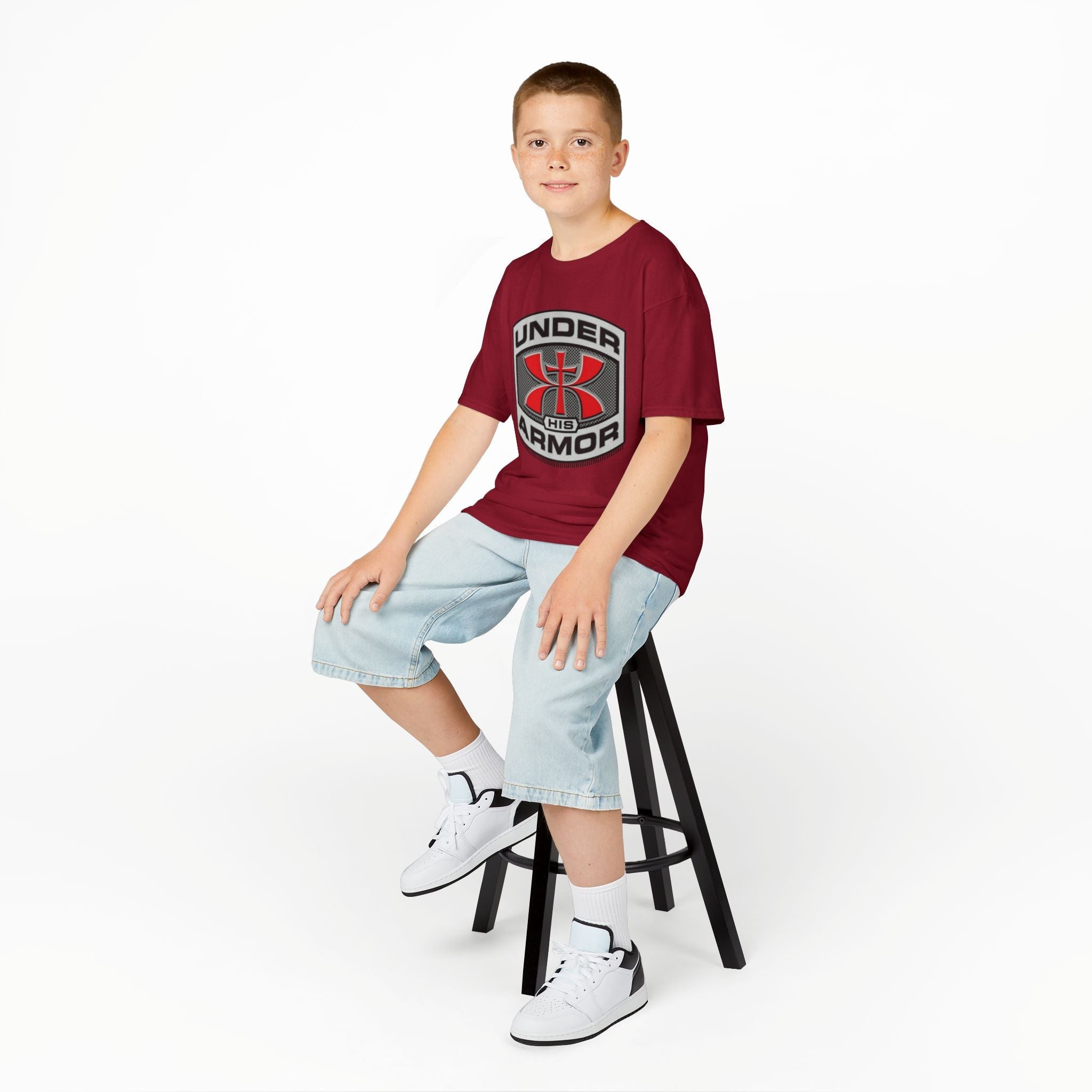 Under HIS Armor Christian T-Shirt — Faith-Inspired Under Armour Style Printify