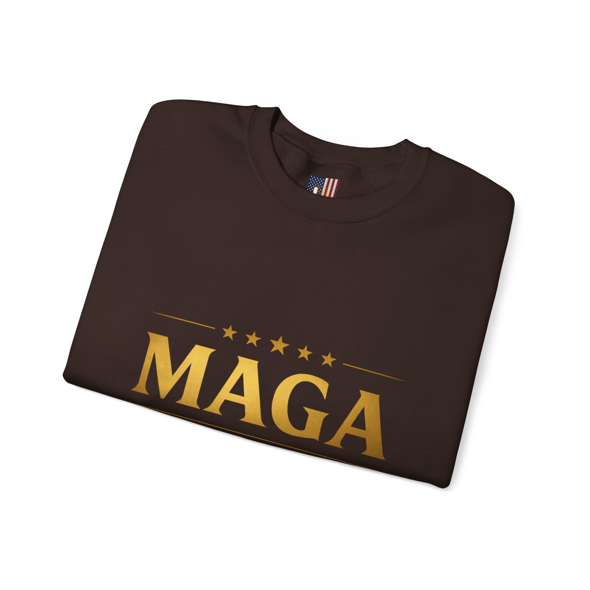Sweatshirt — "MAGA Make America Godfearing Again" Gold Logo Crewneck Printify