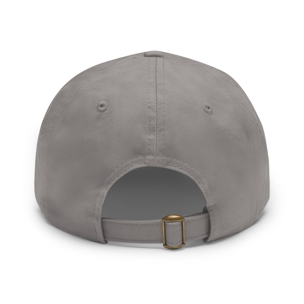 Uplifted Gear Leather Patch Dad Hat — Vintage Aviation Logo Cap Printify